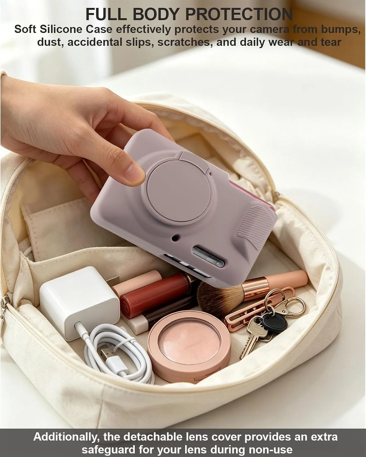 Case for Kodak PIXPRO FZ55 Camera, FZ55 Accessories - Taupe