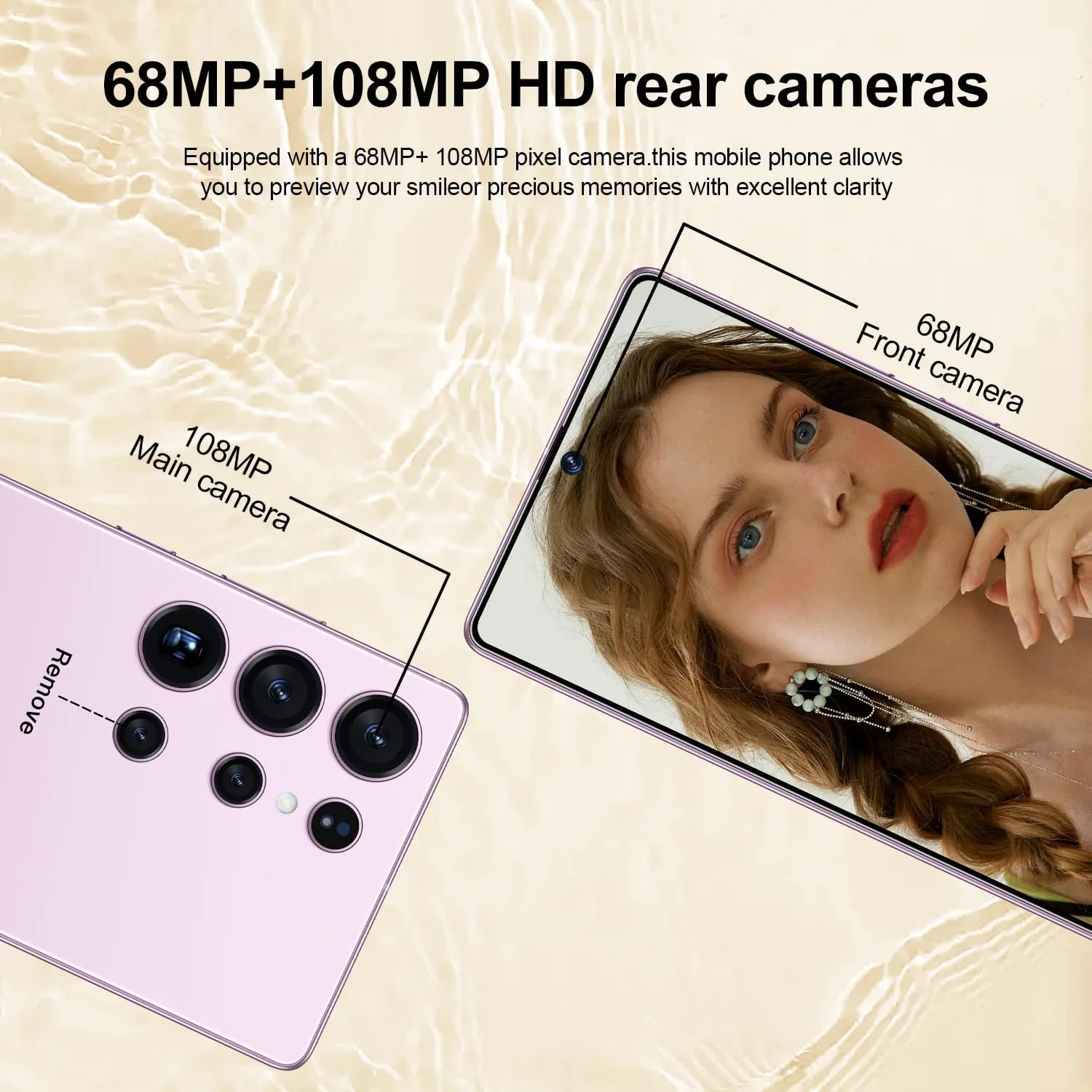 OEJBK I25 Ultra: Powerhouse 16GB/512GB, 2-Day 7000mAh Battery, Huge 6.99" Android 14 Phone w/Built-in Stylus - Your All-in-One Device The Superior Choice (Pink)