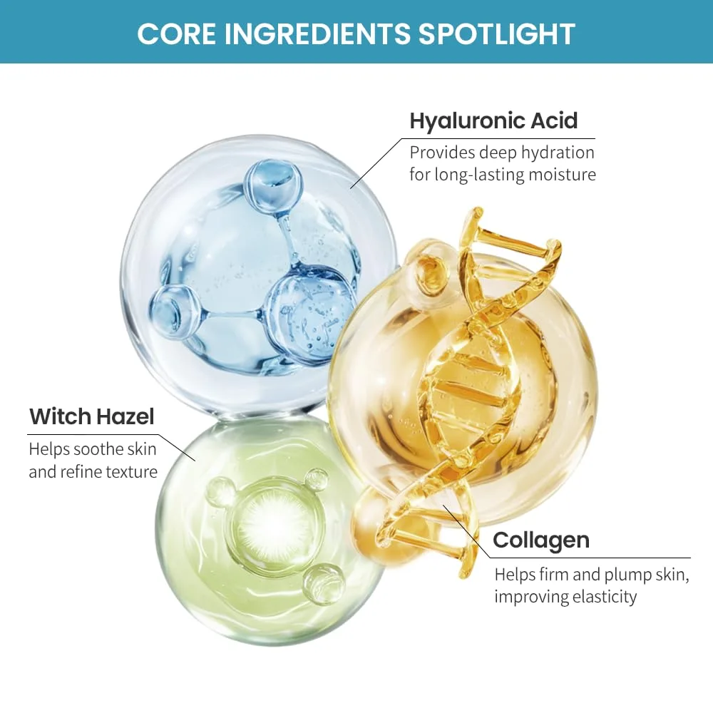 #OOTD Collagen Supreme Mask, Korean Hyaluronic Acid Face Mask,10-Pack