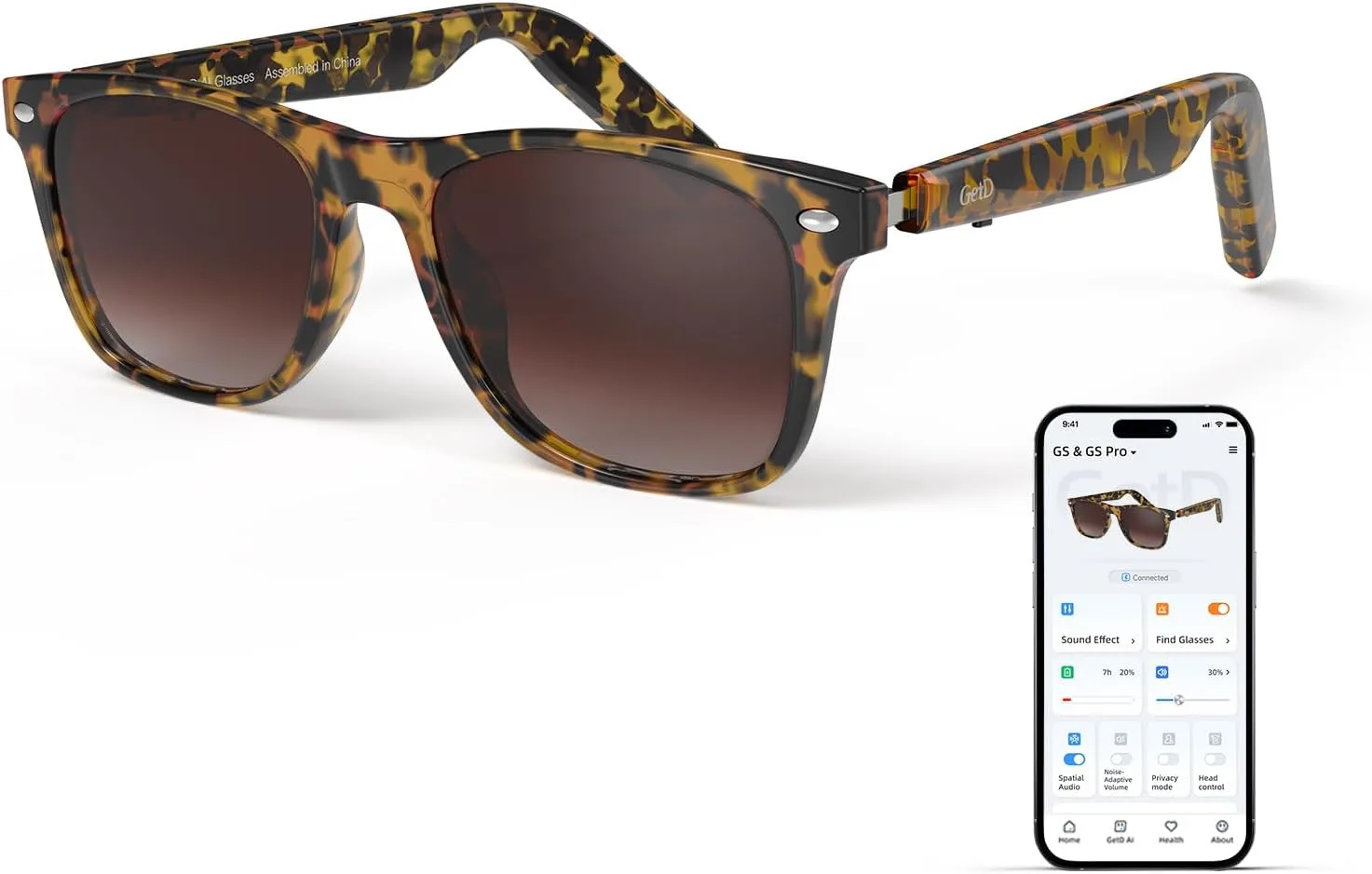 GetD AI Glasses, Smart Glasses Powered by ChatGPT, Real-Time AI Translation