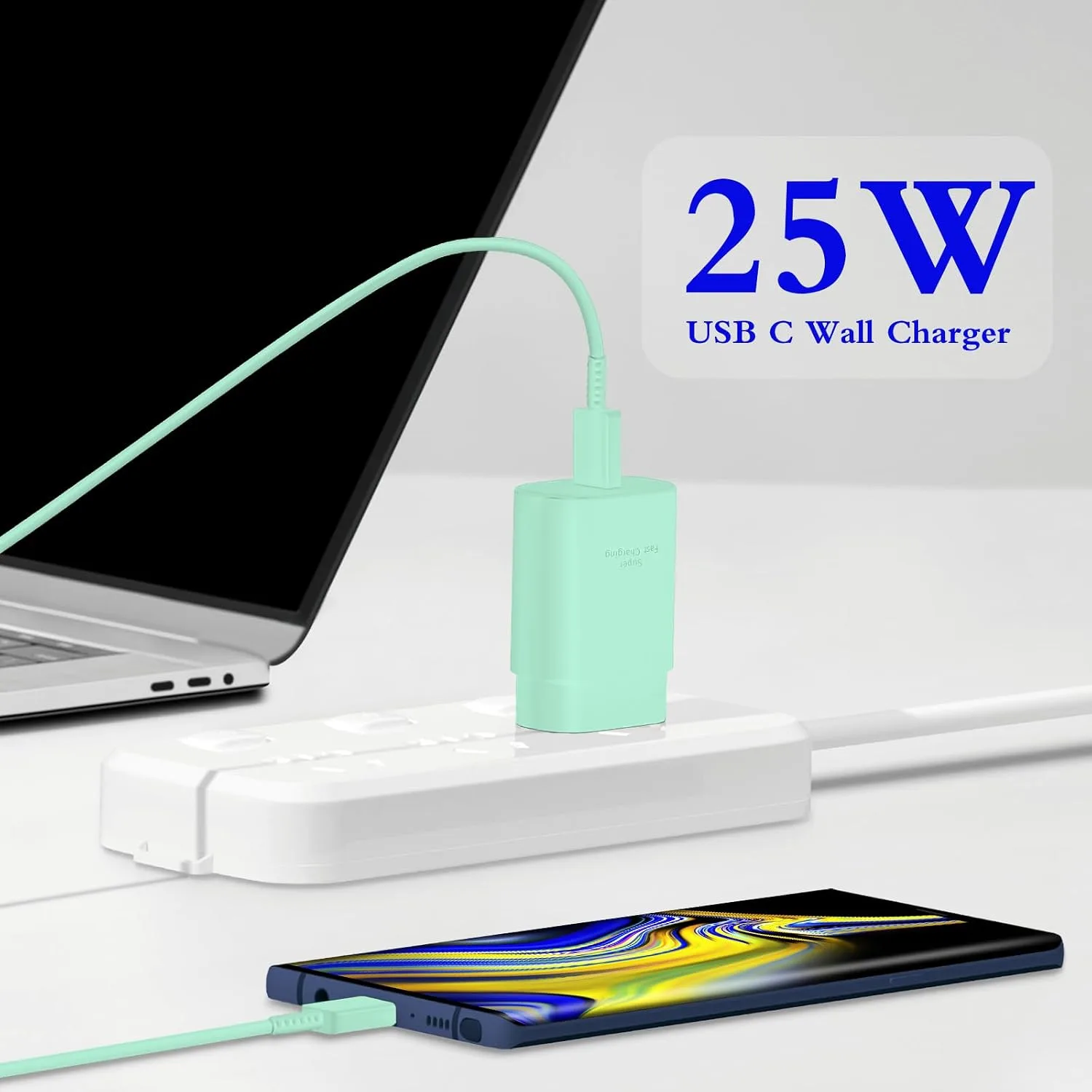 Type C Charger Fast Charging 2-Pack 25W Long 6FT USB C Cable