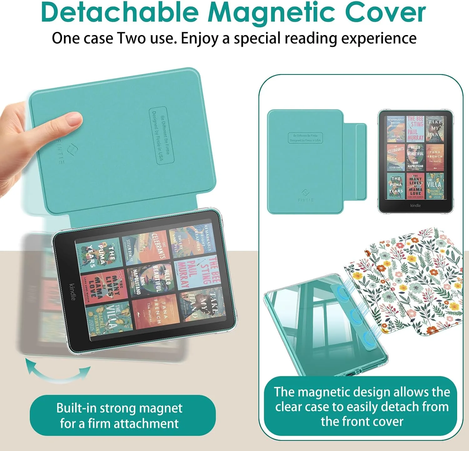 Fintie Detachable Case for Kindle Paperwhite 12th Gen 2024/Kindle Colorsoft