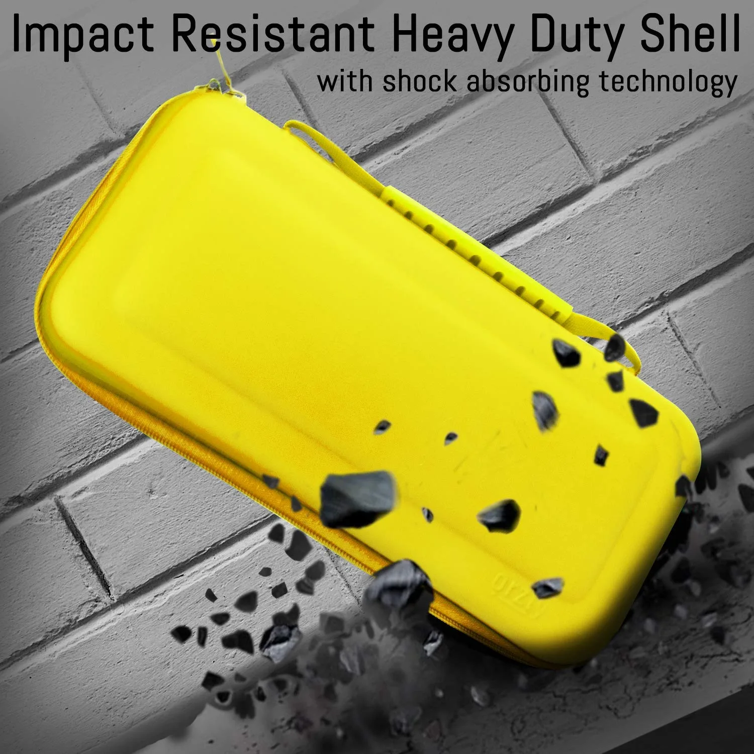 Orzly Case for Nintendo Switch Lite - Portable Travel Carry Case with storage for Switch Lite Games & Accessories [Yellow]