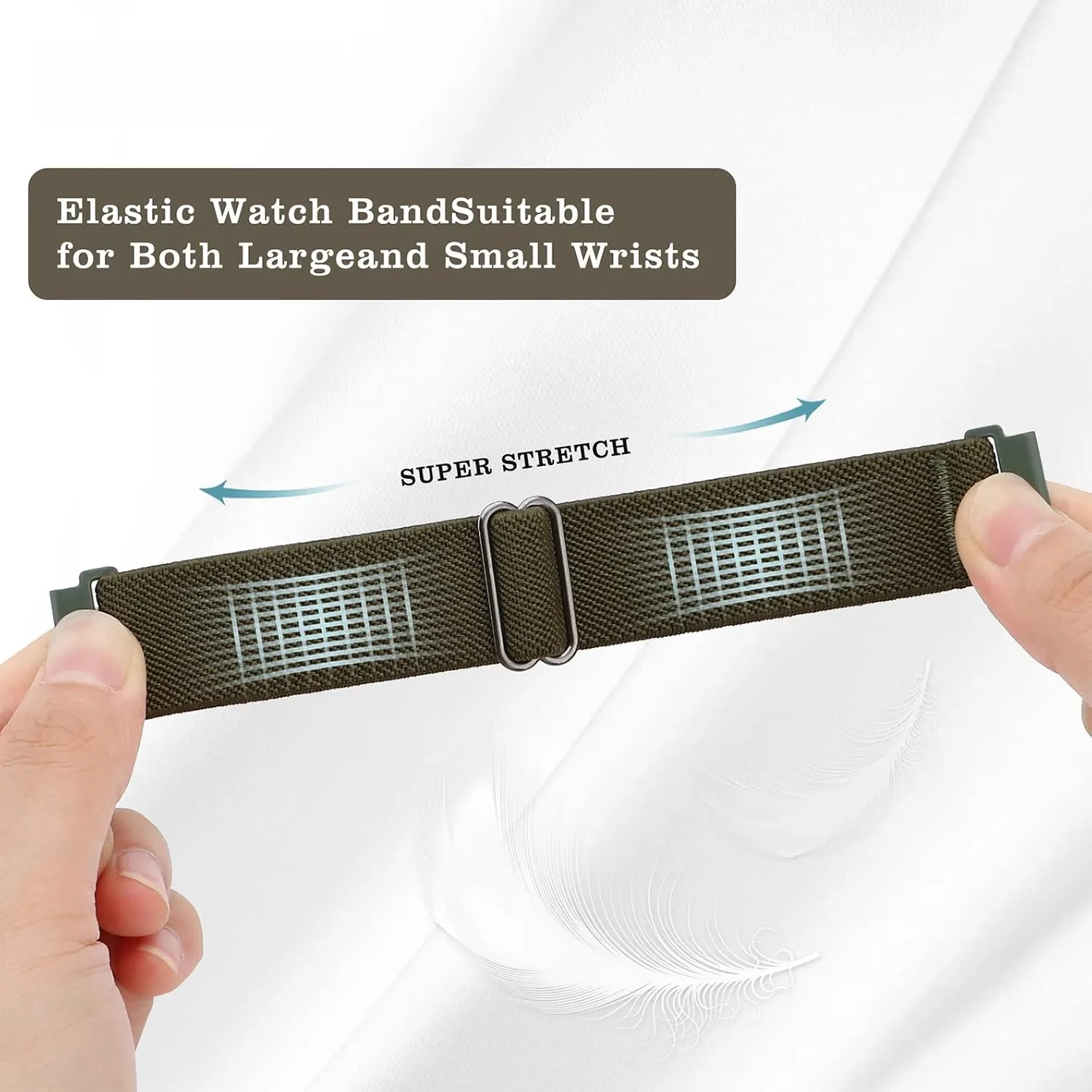 3 Pack Stretchy Nylon Band Compatible with SKG Smart Watch Bands for Women Men, Quick Release Soft Elastic Strap Replacement Wristbands for SKG-V7/SKG V7 Pro Smart Watch