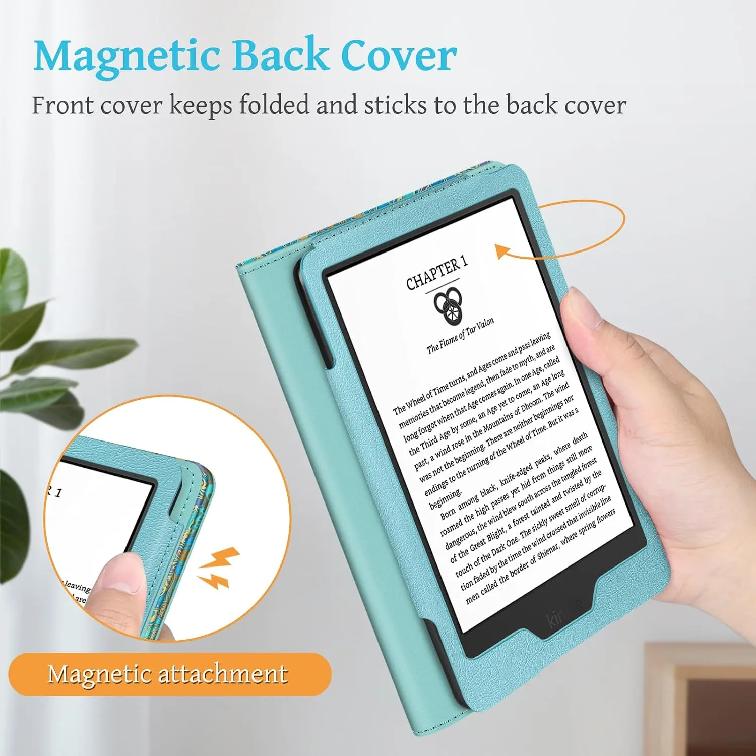 Fintie Stand Case for 6" Kindle 11th Generation 2024/2022, Shades of Blue