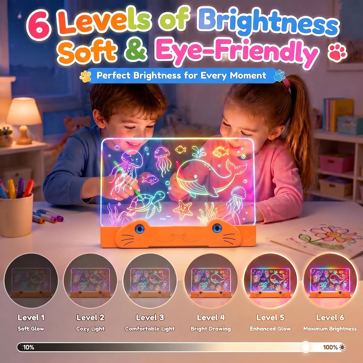 LED Drawing Board for Kids,Light Up Drawing Board,Gifts for Girls Boys Kids