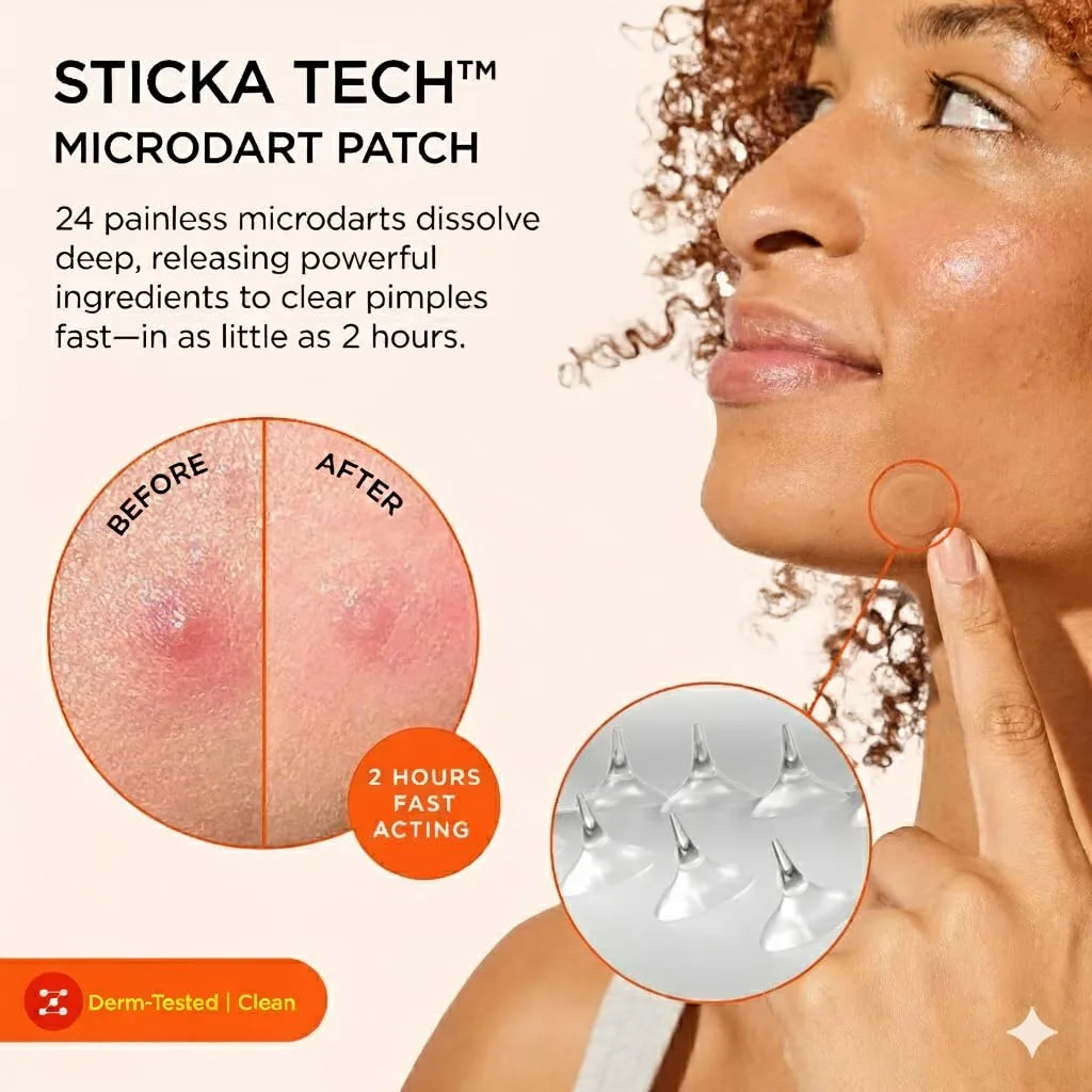 ZitSticka Killa Acne Extra Strength Microdart Pimple Patches For Face, 20Ct