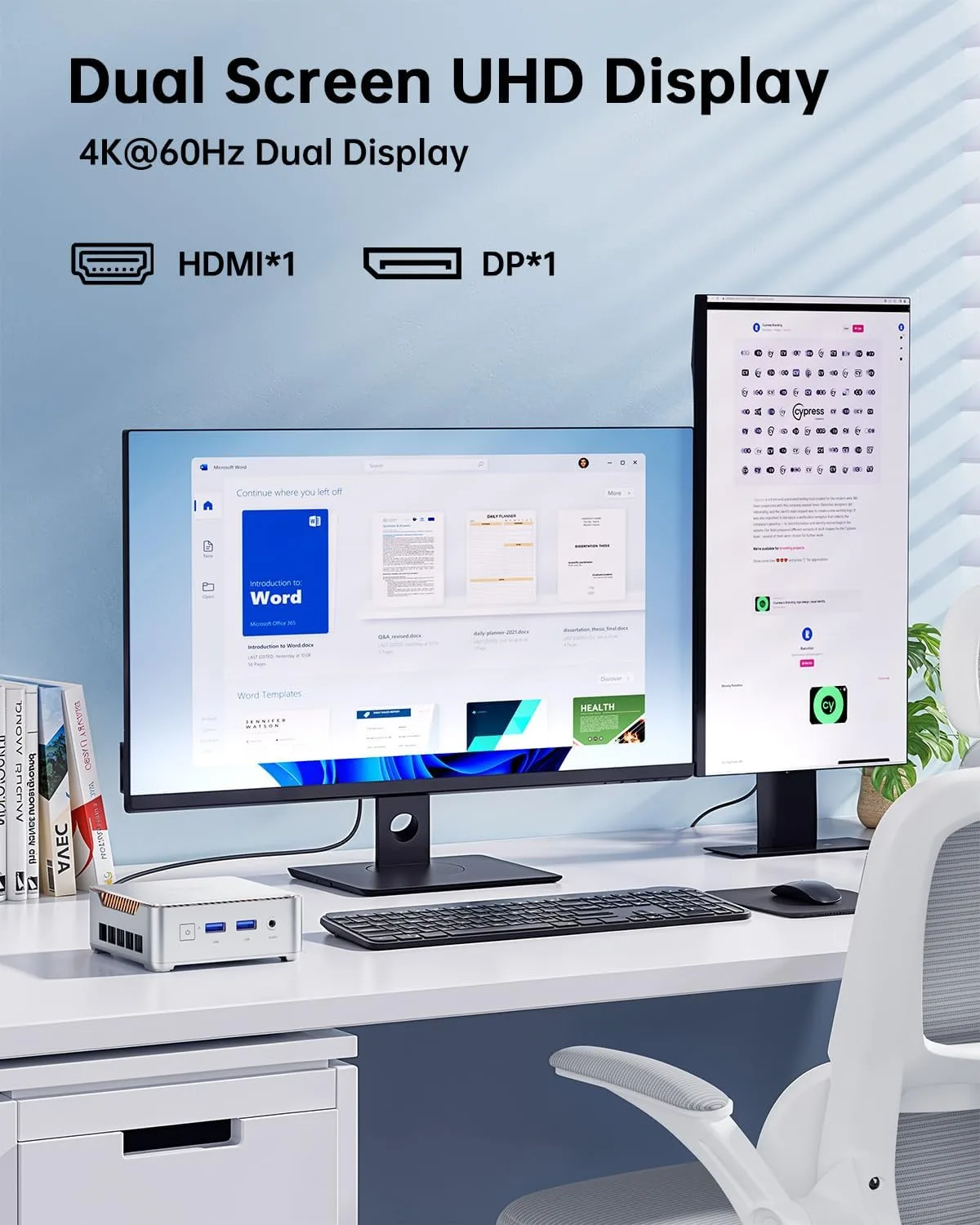 KAMRUI Essenx E2 Mini PC, AMD Ryzen 5 3500U(4 Cores, 8 Threads, Up to 3.7GHz), 16GB DDR4(Expandable) 256GB M.2 SSD Micro PC, HDMI+DP Dual 4K@60Hz Display Home/Business/Office Mini Desktop Computers