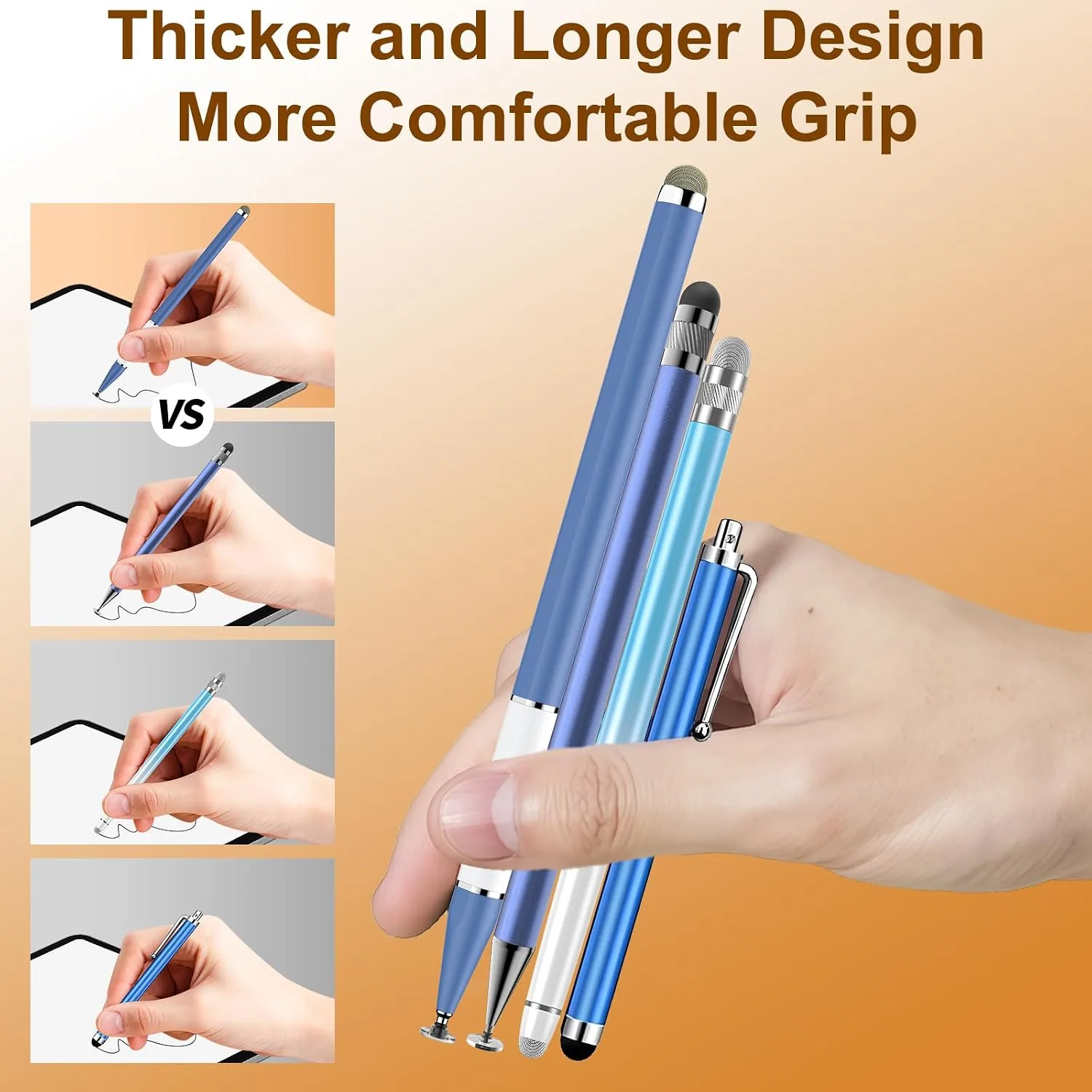 Bopomofo Stylus Pen for Touchscreen,3PCS 2-in-1 Magnetic Stylus Pen
