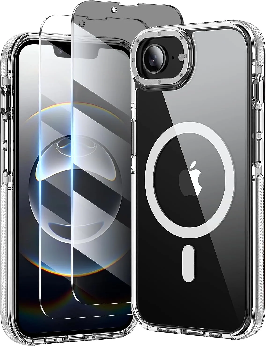 toushion 3 in 1 for iPhone 16E Case/iPhone 17E Case Clear Bumper