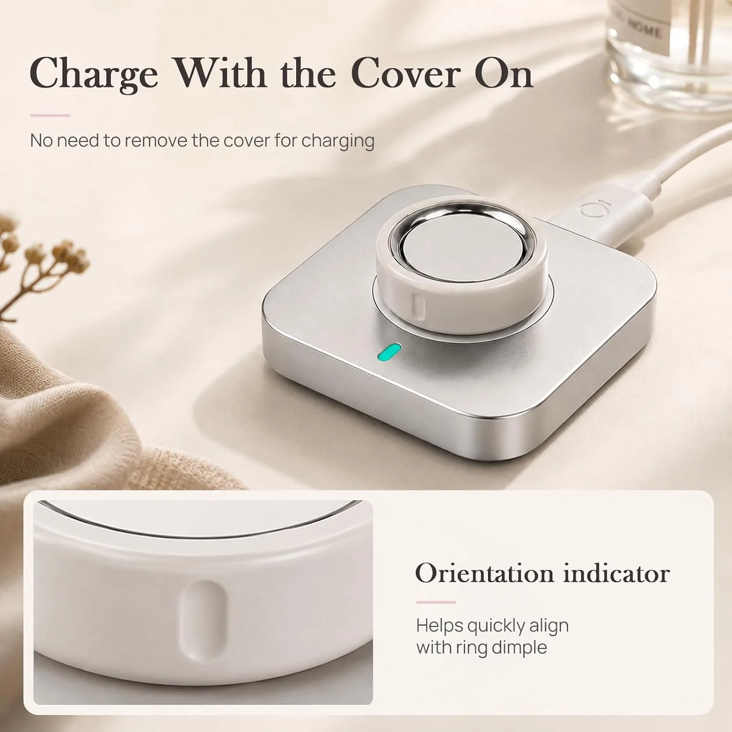 4 Pack Ceramic-Look TPU Ring Cover Compatible with Oura Ring 5