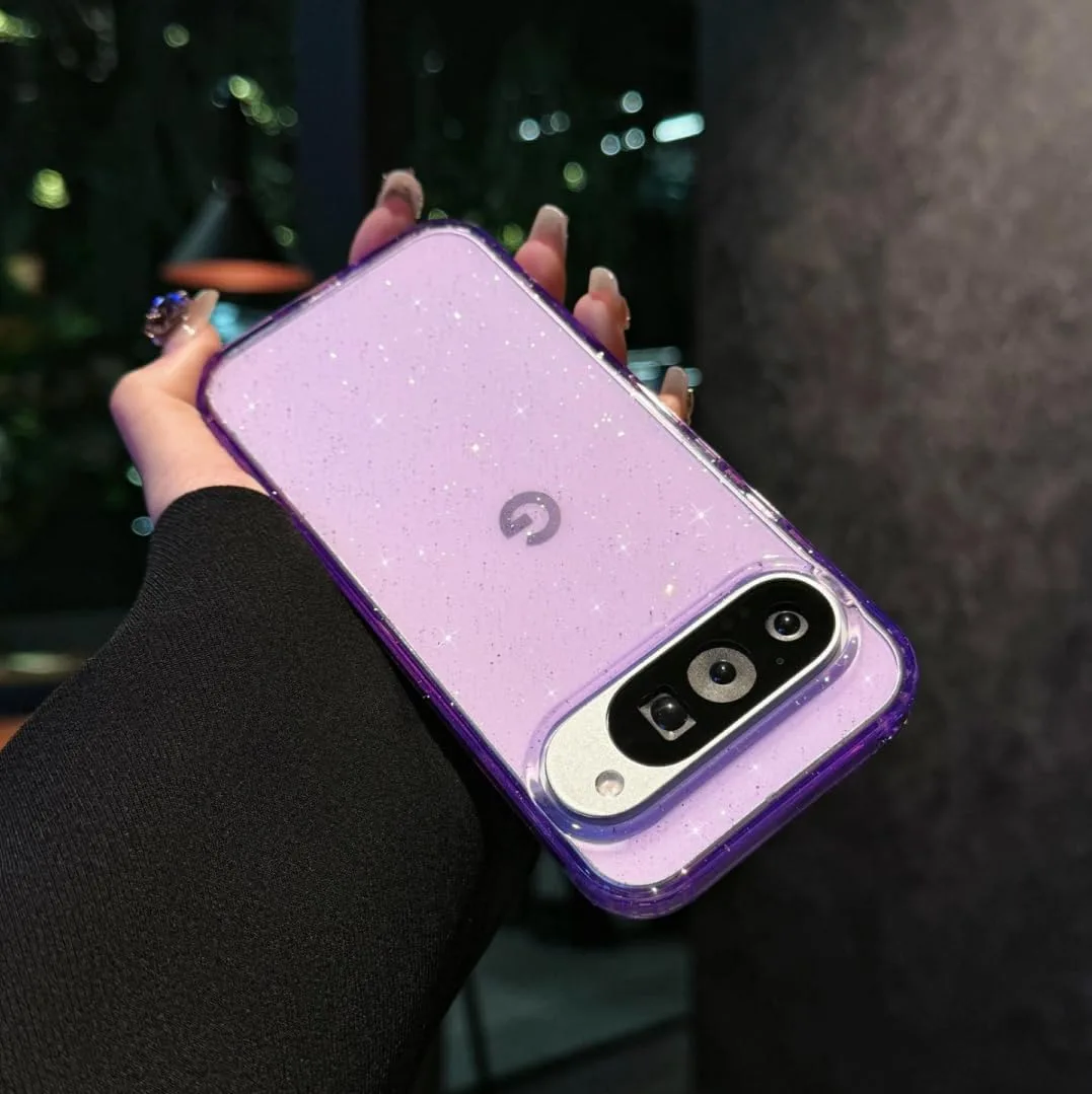 Funda magnética Geeberyo para Google Pixel 10 Pro XL morado con efecto iridiscente