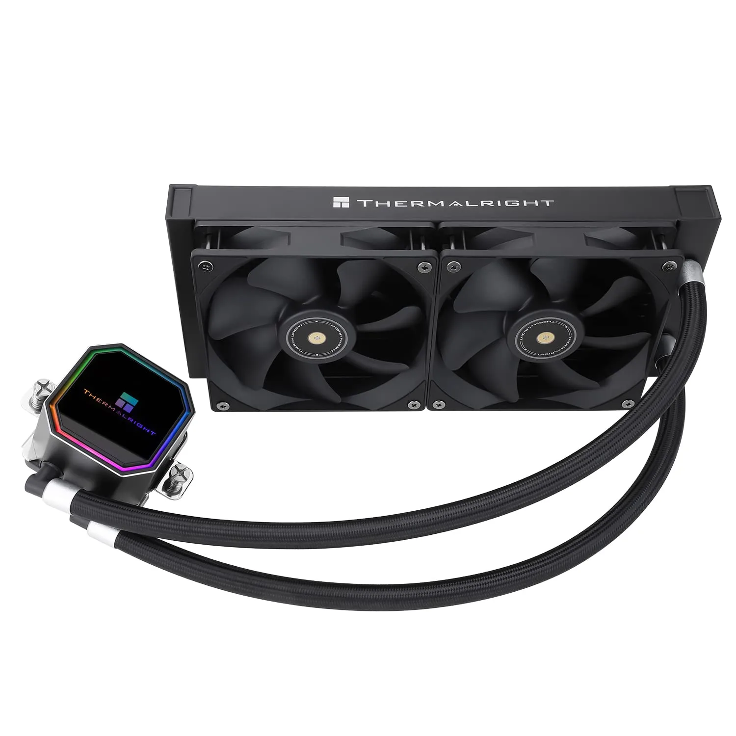 Thermalright Frozen Prism 240 Black Liquid CPU Water Cooler with 120mm PWM Fan,240 Black Cold Row Specification,Integrated Water-Cooler Heatsink for AM4/AM5,Intel LGA1700/1851/1150/1151/1200