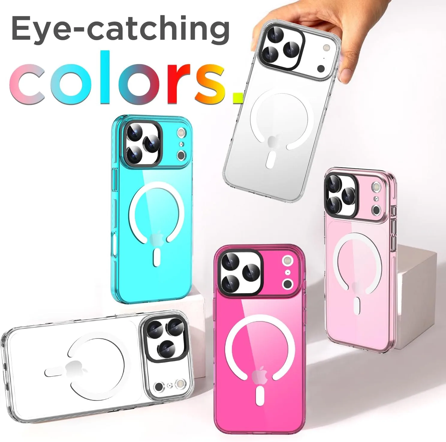 AICase Compatible with iPhone 17 Pro Max Case Clear Compatible with MagSafe, Magnetic Slim Thin Lightweight Transparent [Non-Yellowing] Magnet Mag Safe Protective Phone Case