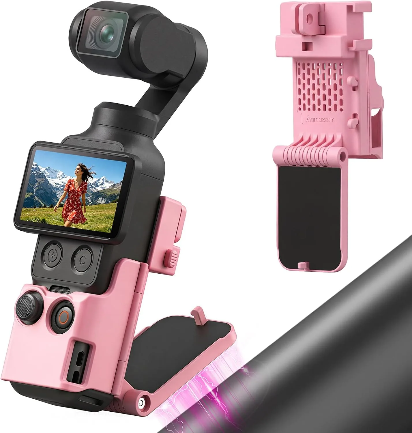Soporte Magnético Amazear para DJI Osmo Pocket 4P/4/3/Xtra Muse Rosa