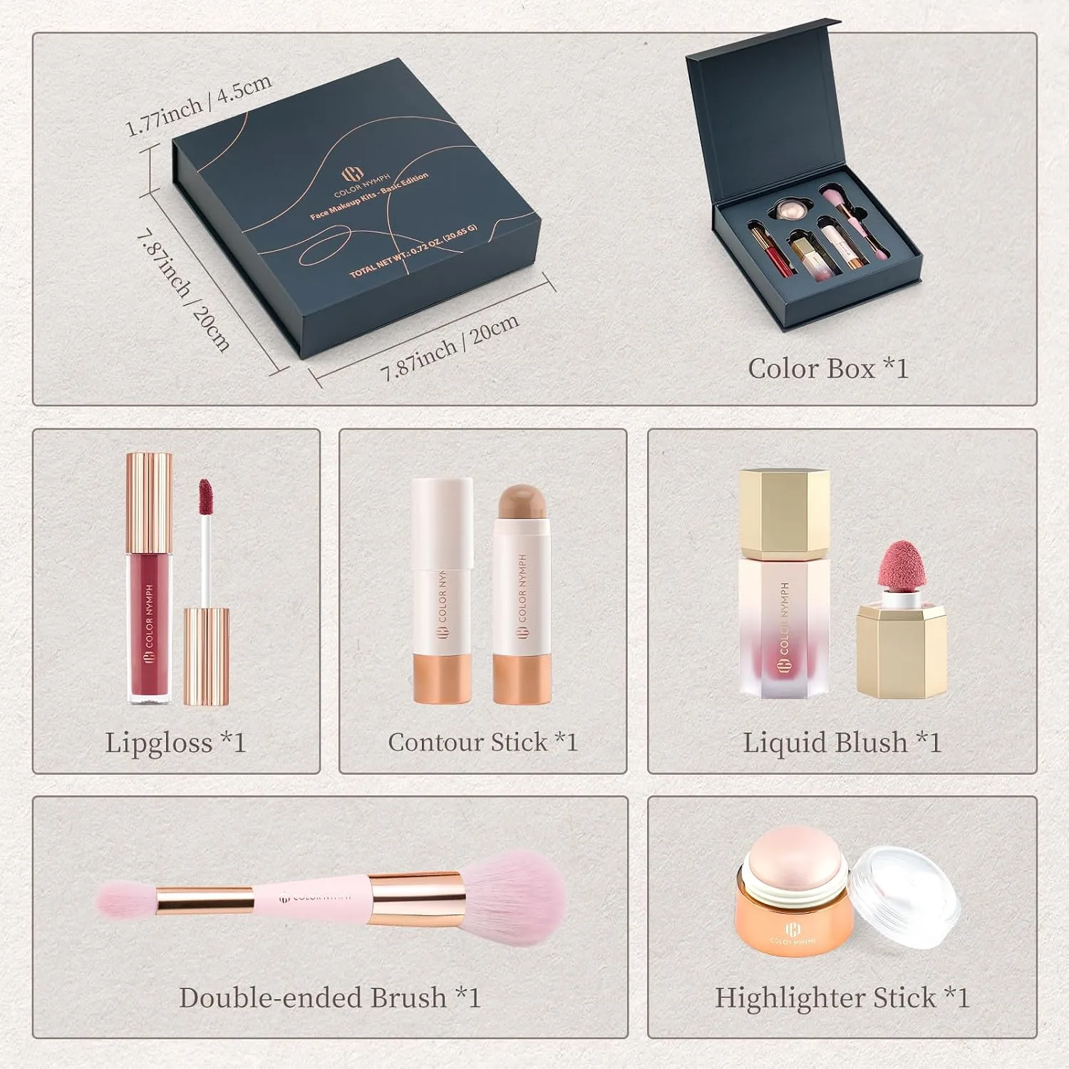 Color Nymph Makeup Kit for Teens Girls, Makeup Gift Set for Beginners