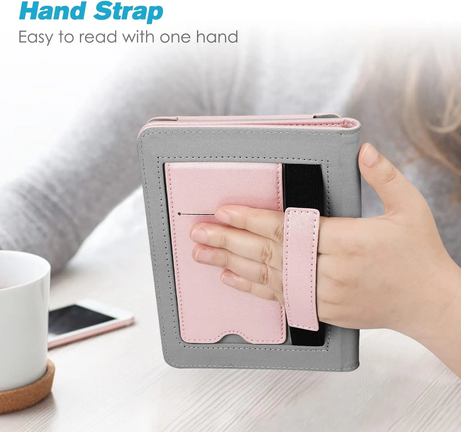 Fintie Stand Case for 6" Kindle Paperwhite 10th Gen 2018, Rose Gold