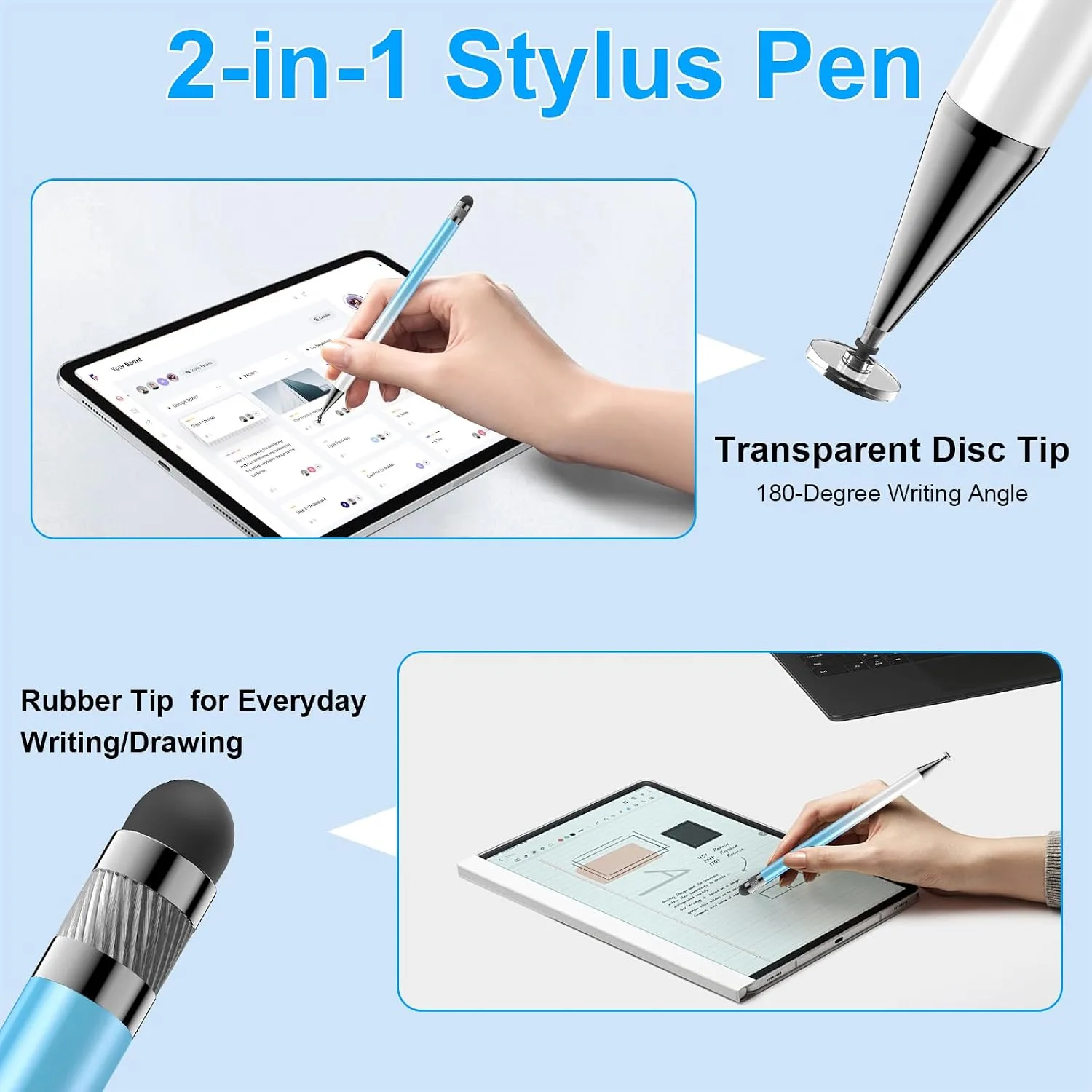 Bopomofo 10 Rubber Tips+5 Transparent Disc Tips