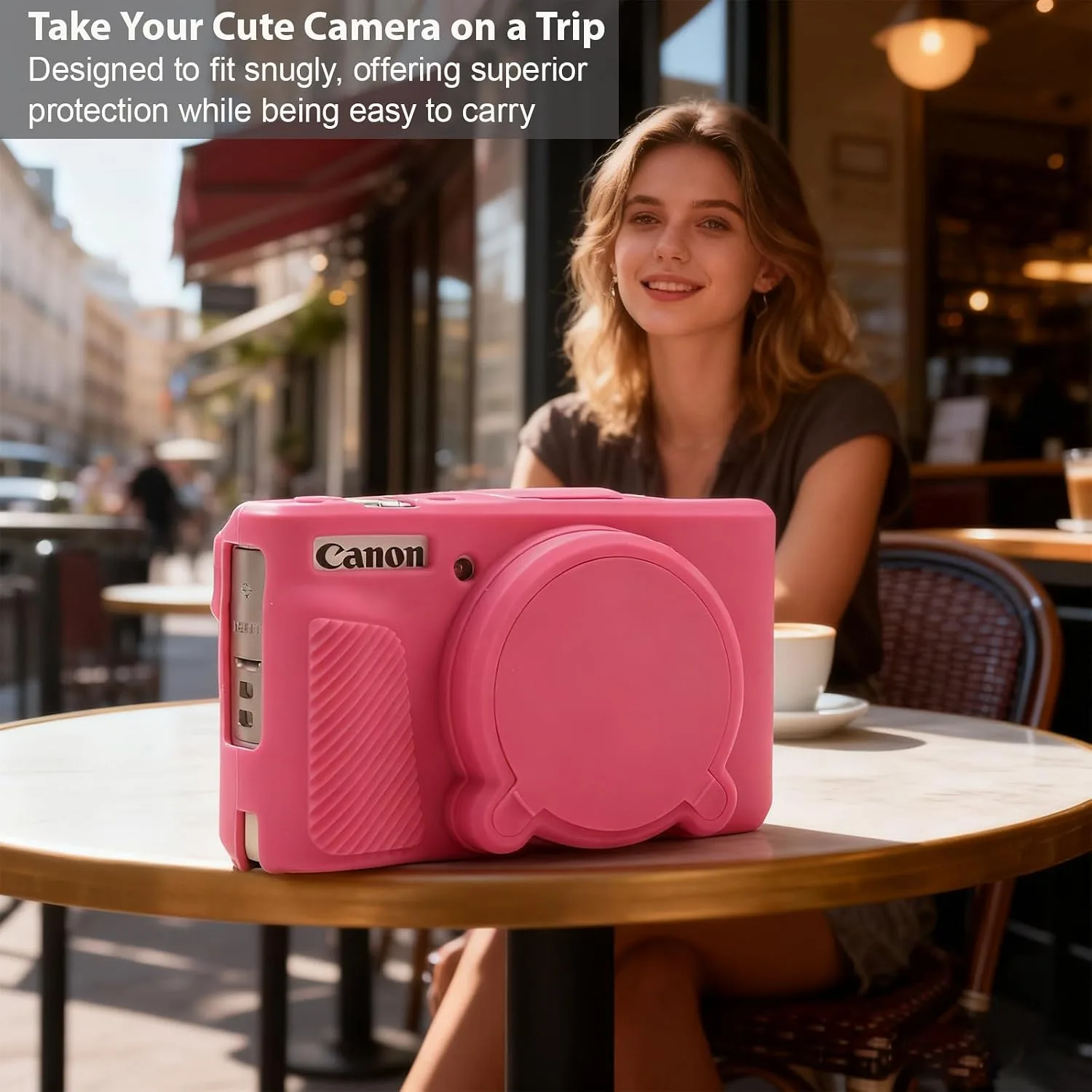Case for Canon PowerShot SX740 HS, SX730 HS Camera - Hot Pink