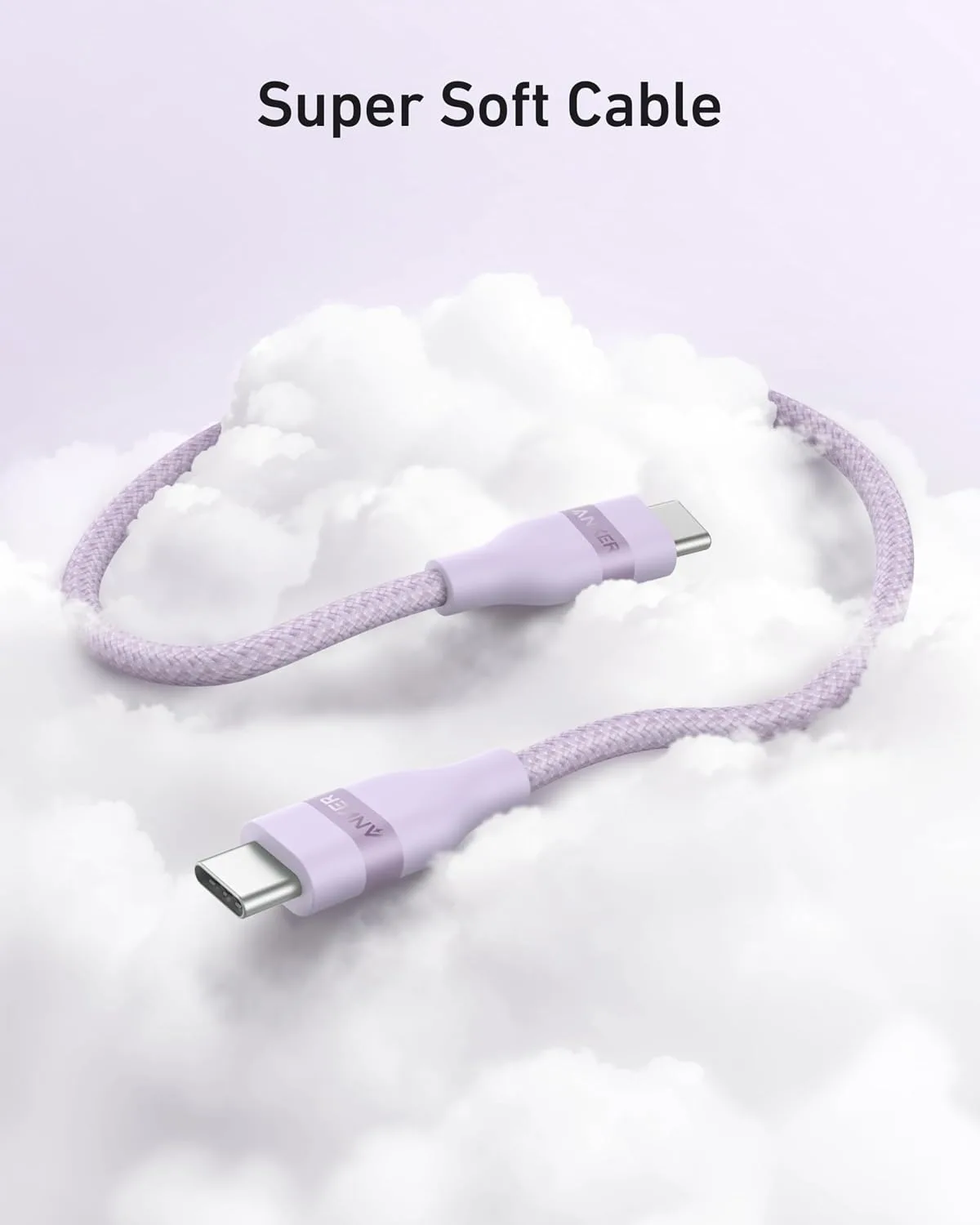 Anker Nano USB C to USB C Cable, 240W Fast Charging Cable (Purple, 6ft)