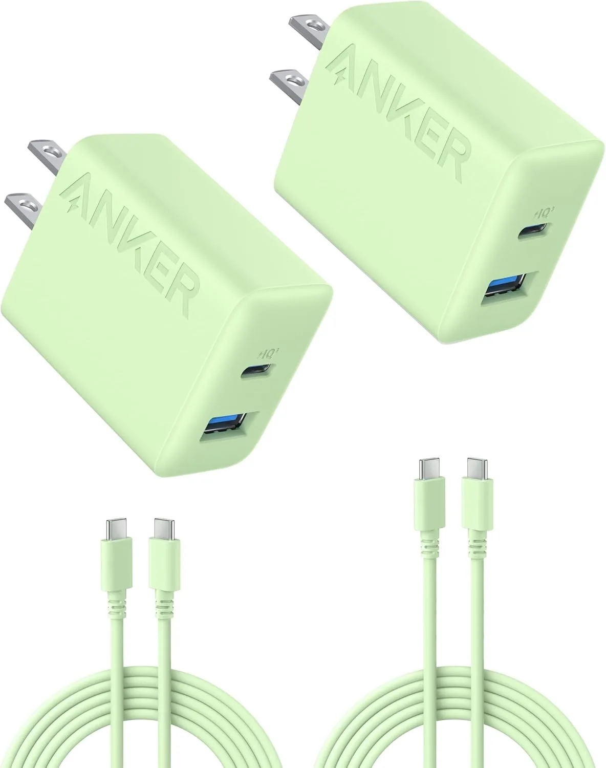 Cargador para celular Anker 20W USB C verde