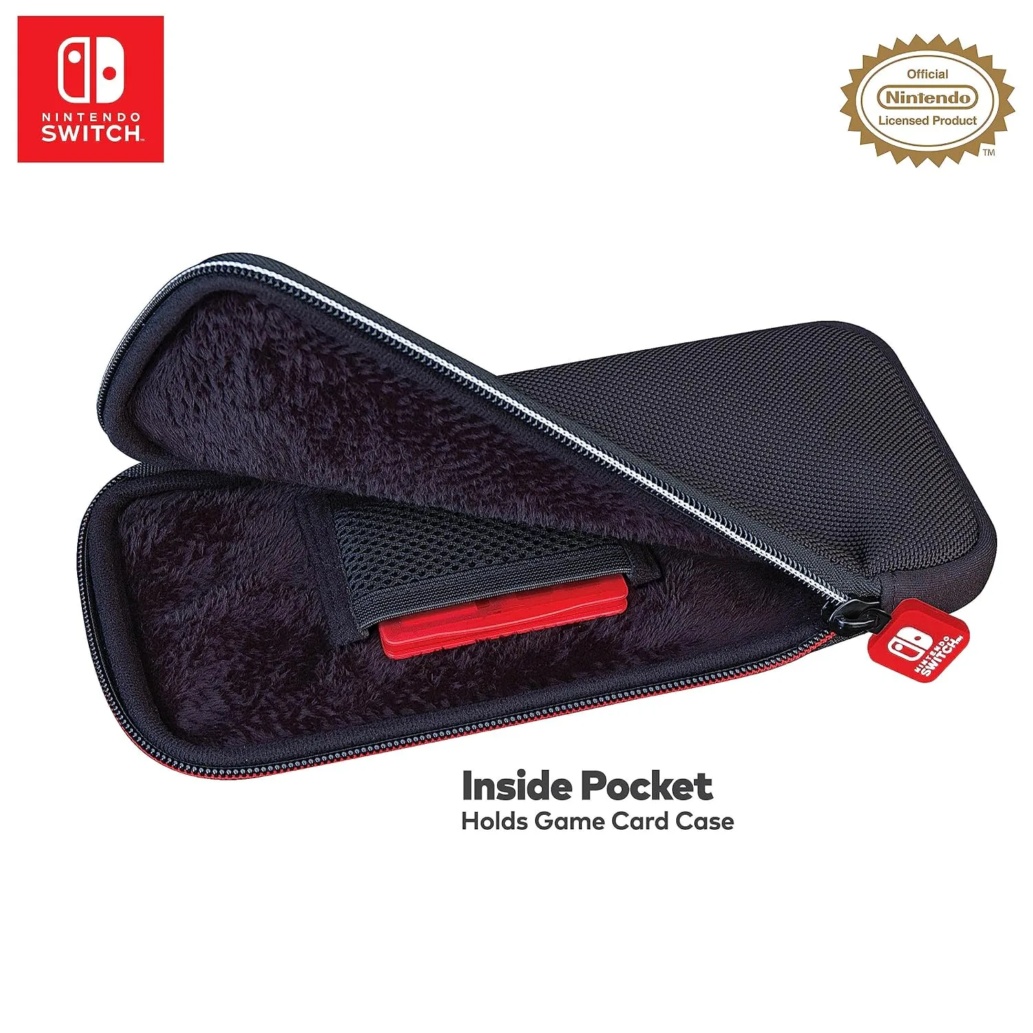Game Traveler Deluxe Licensed Travel Case for Nintendo Switch, Black Slim - R.D.S. INDUSTRIES, INC. (NNS15)