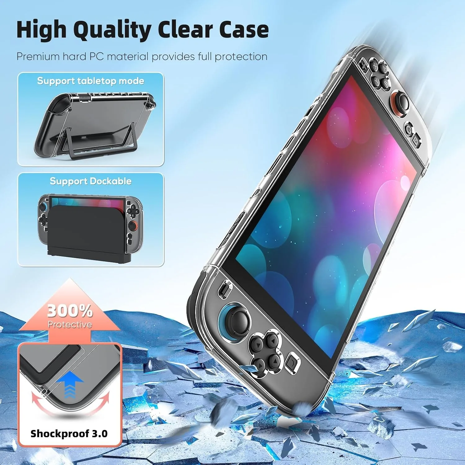 Switch 2 Accessories, 20-in-1 Bundle Case for Nintendo Switch 2 (Black)