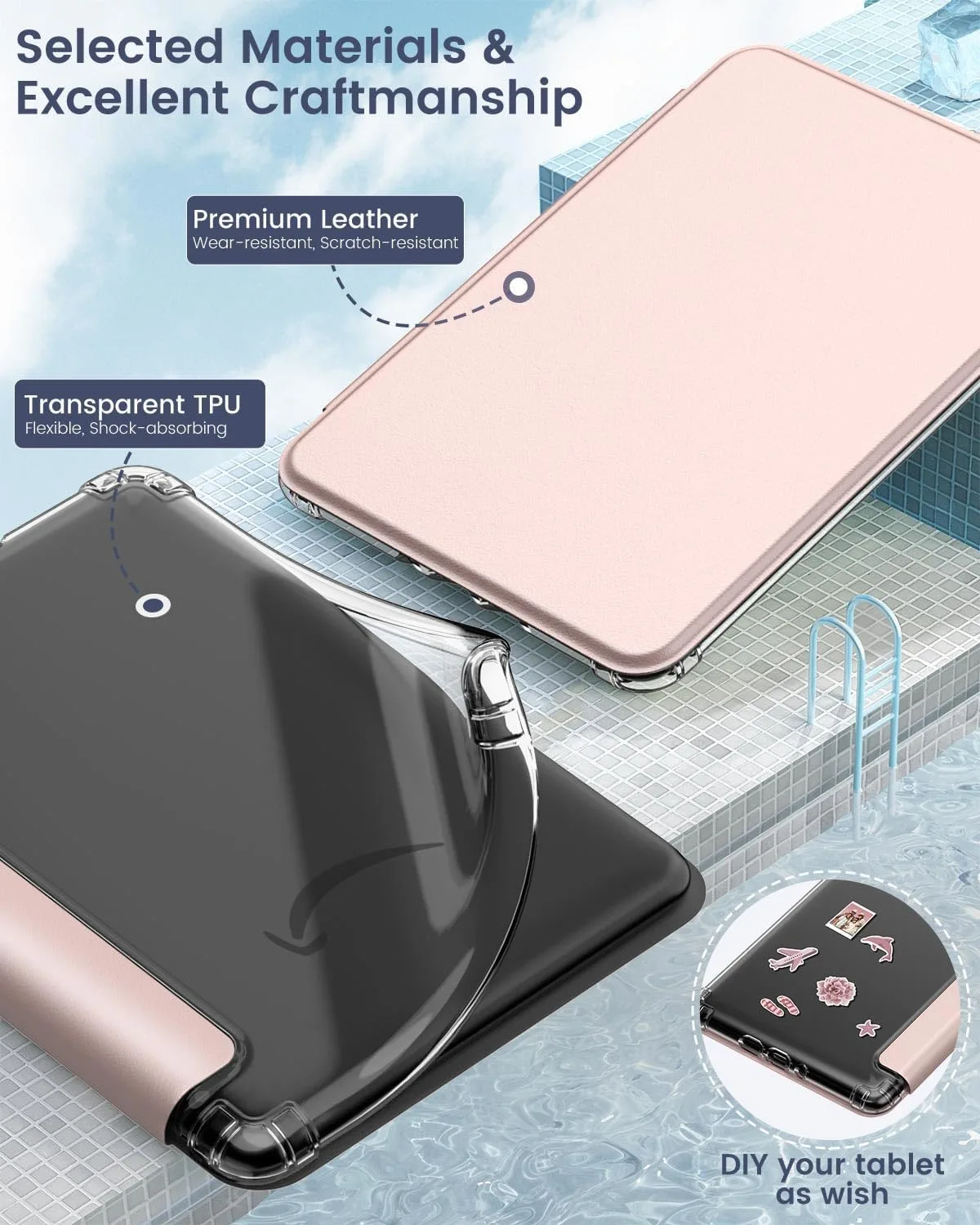 MoKo Case for Kindle Paperwhite 12th Gen & Colorsoft 2024,Rose Gold