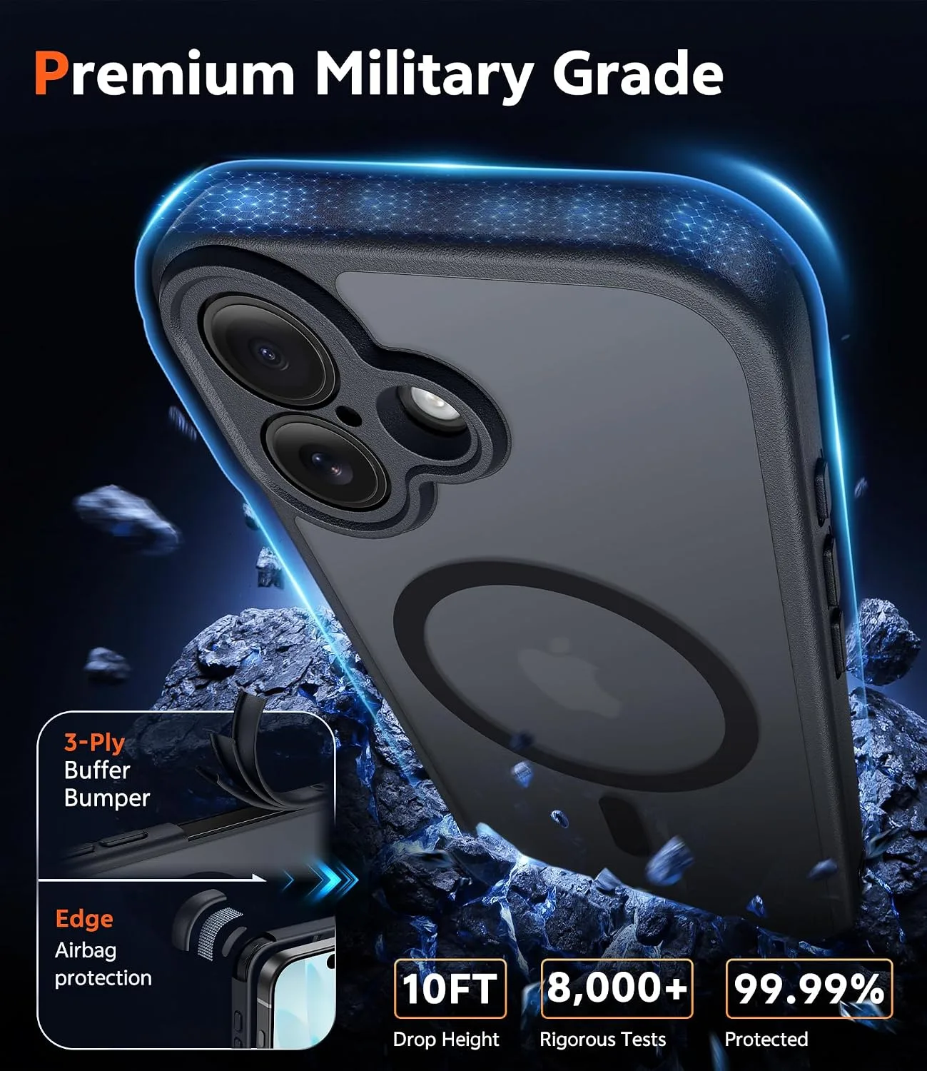 FNTCASE for iPhone 17 Phone Case Compatible with Magsafe Clear Phonecase