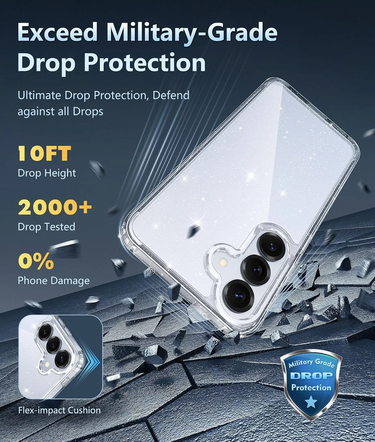 FNTCASE for Samsung Galaxy S25-Plus Case Clear Anti Yellowing Phonecase