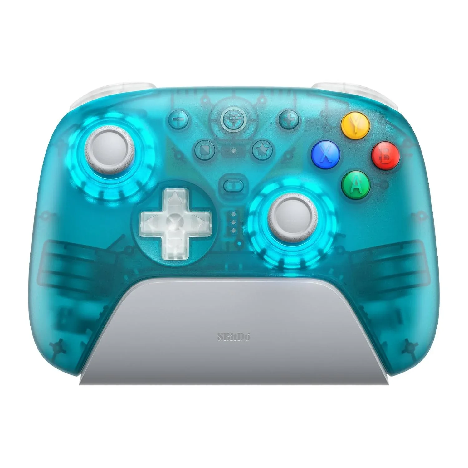 Mando 8Bitdo Ultimate 2 Wireless Controller Azul Transparente para PC, Apple, Steam y Android