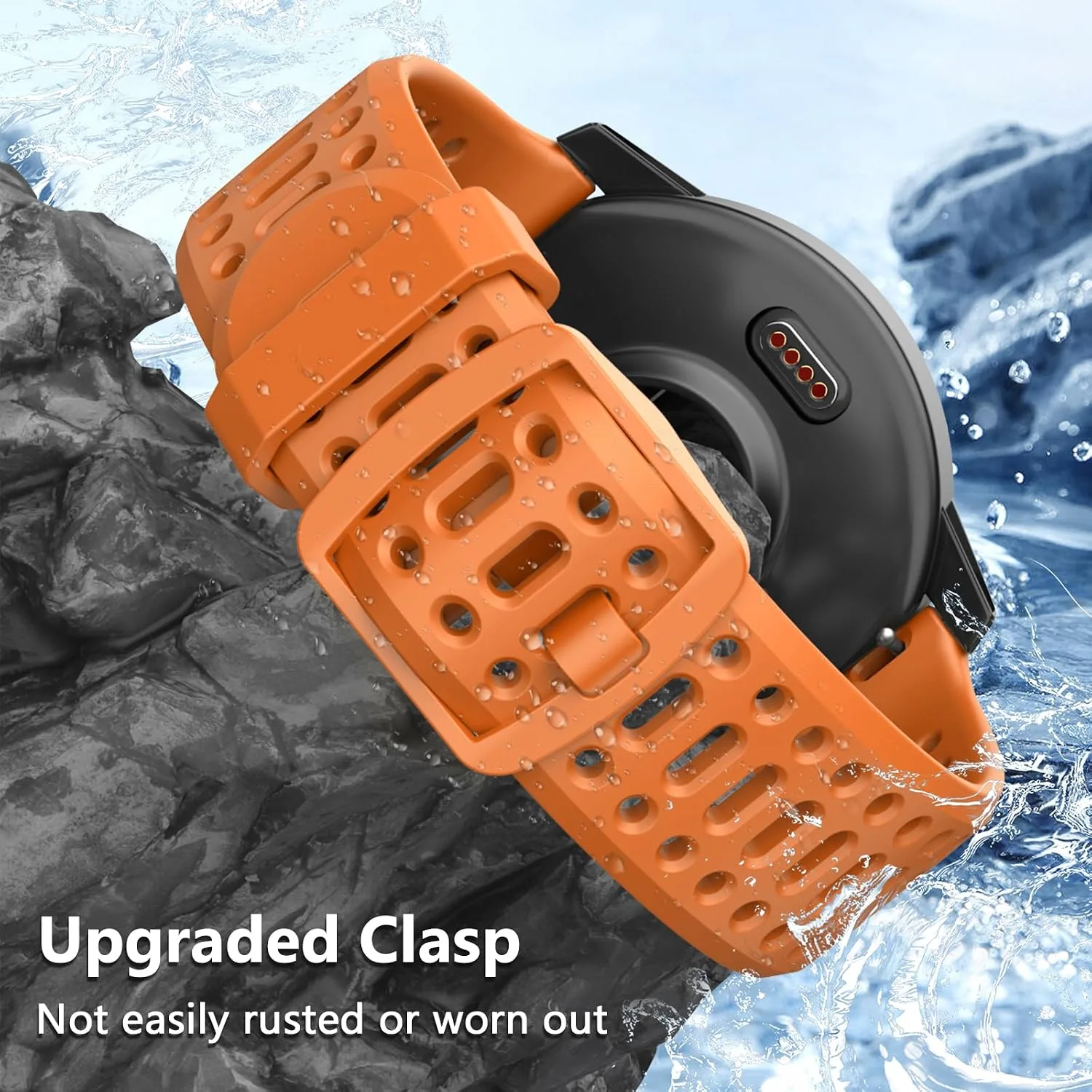 Compatible with Coros Pace 2 Watch Band, 20mm Quick Release Sports Silicone Watch Band Breathable Wristband Strap Women Men Strap for COROS APEX 2/APEX 42mm