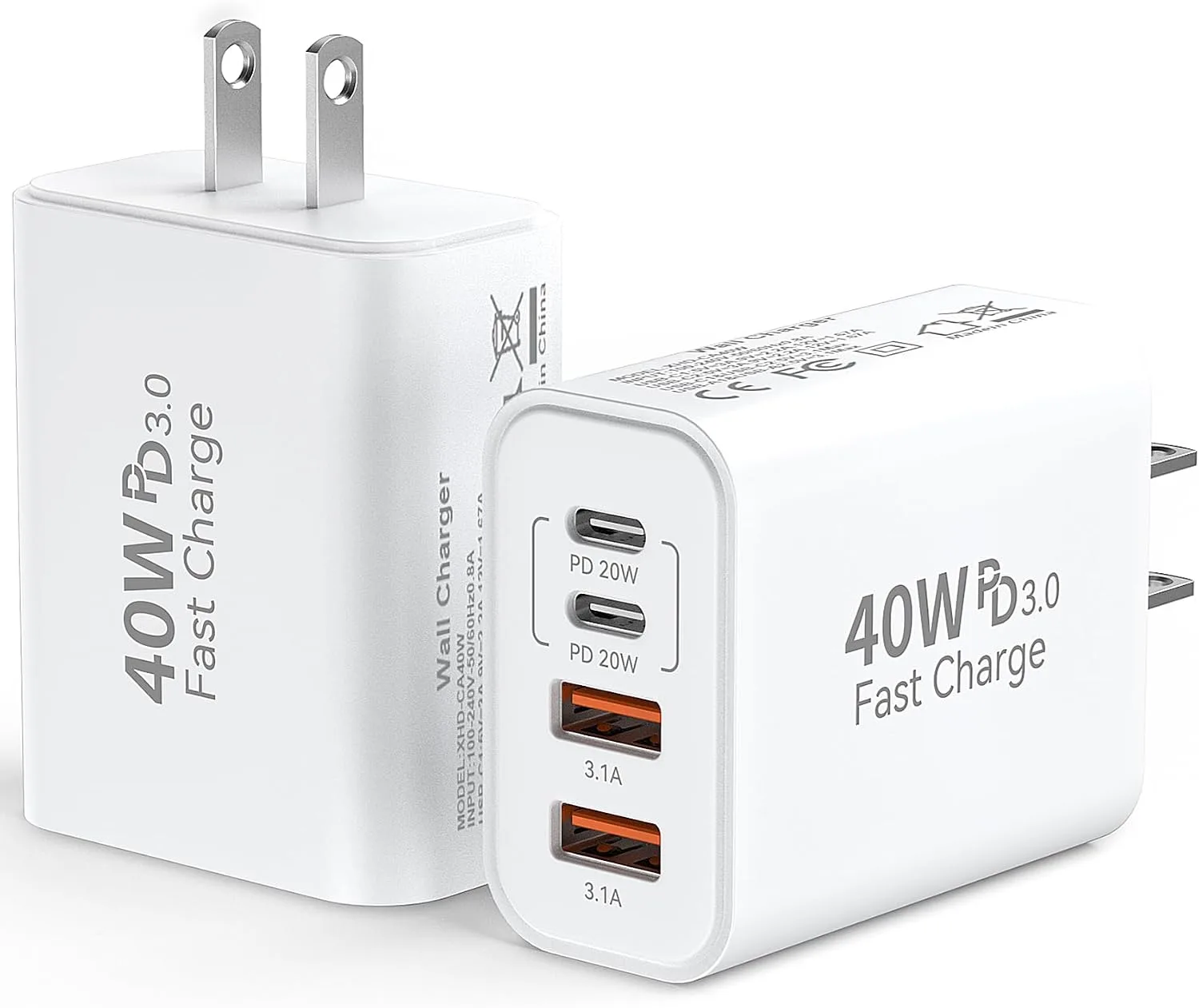 USB C Charger Block 40W USB Type C iPhone 18 Pro Charger Fast Charging Plug