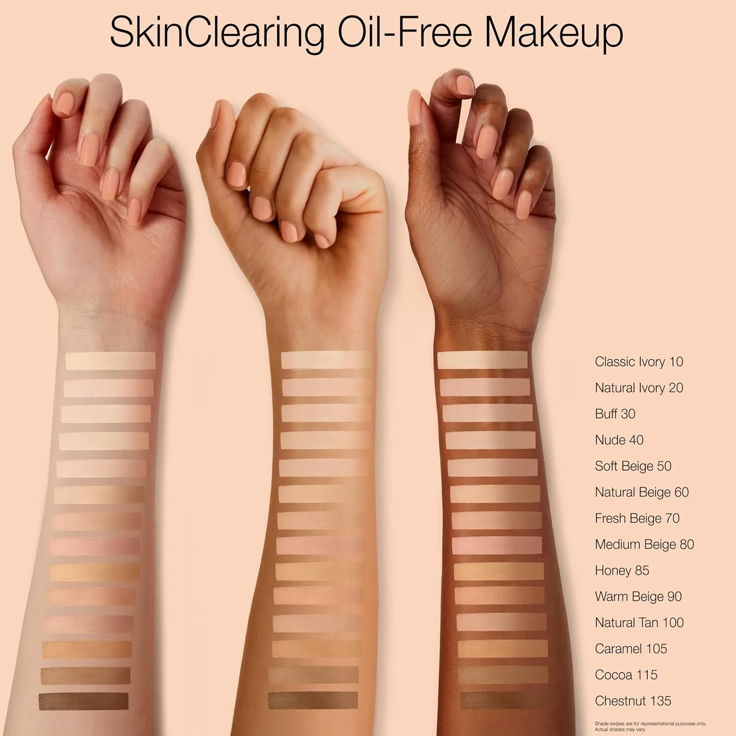 Neutrogena SkinClearing Liquid Foundation, 10 Classic Ivory, 1 fl oz