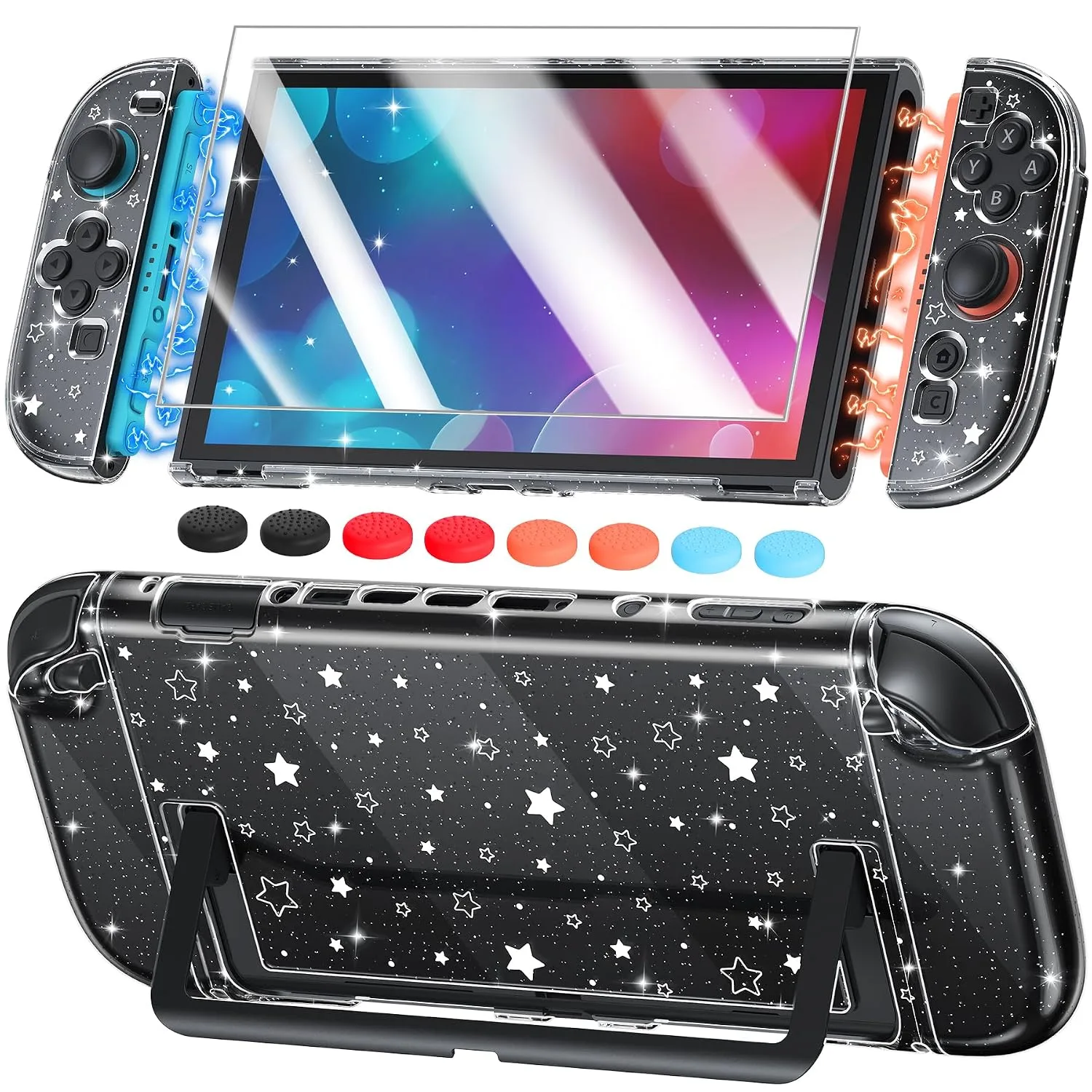 Funda rígida FYOUNG para Nintendo Switch 2 Glitter Star