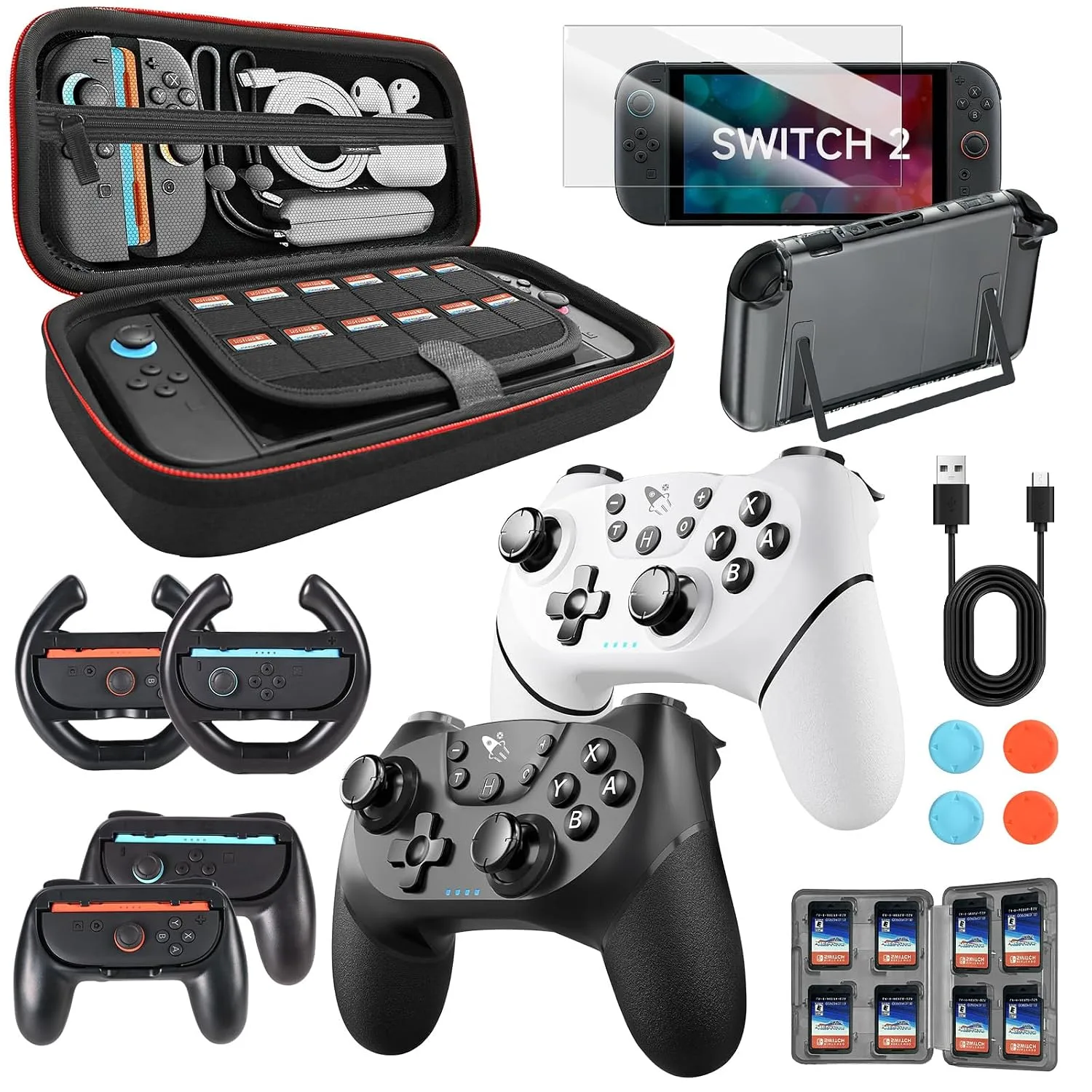 Kit de accesorios AceGamer Pro Controllers para Nintendo Switch 2 17 en 1
