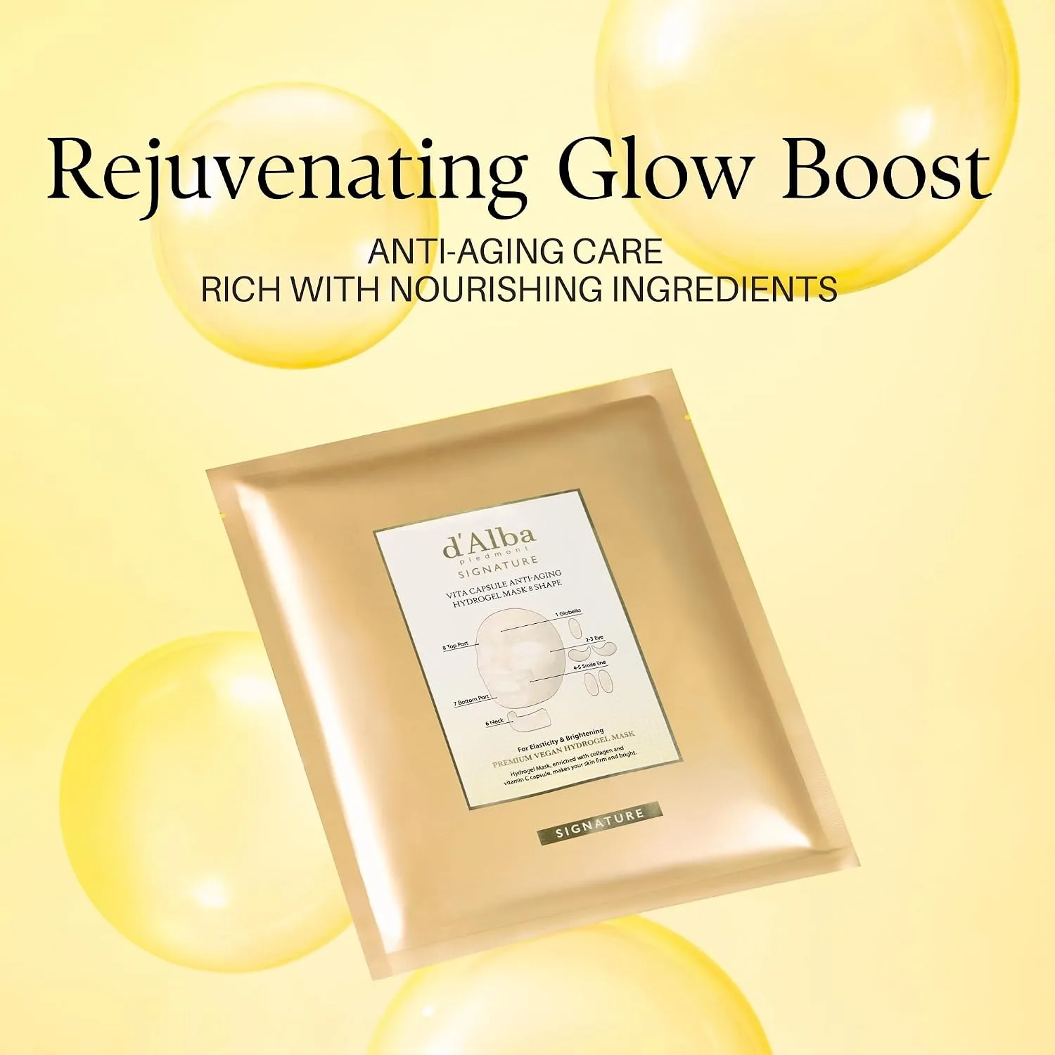Signature Vita Capsule Anti-Aging Hydrogel Mask 8-Shape (1 Sheet)