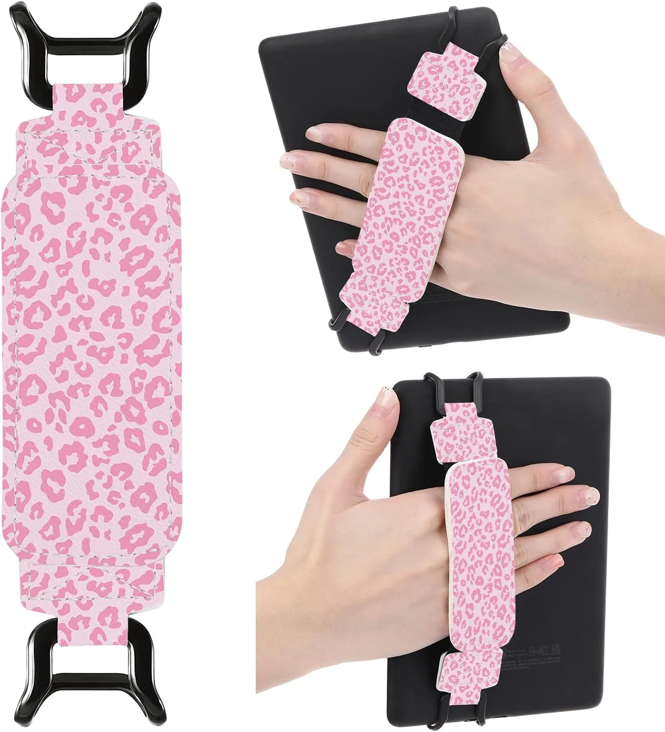 Soporte de mano Berirexrion para Kindle y e-readers 6-7.5 pulgadas rosa leopardo