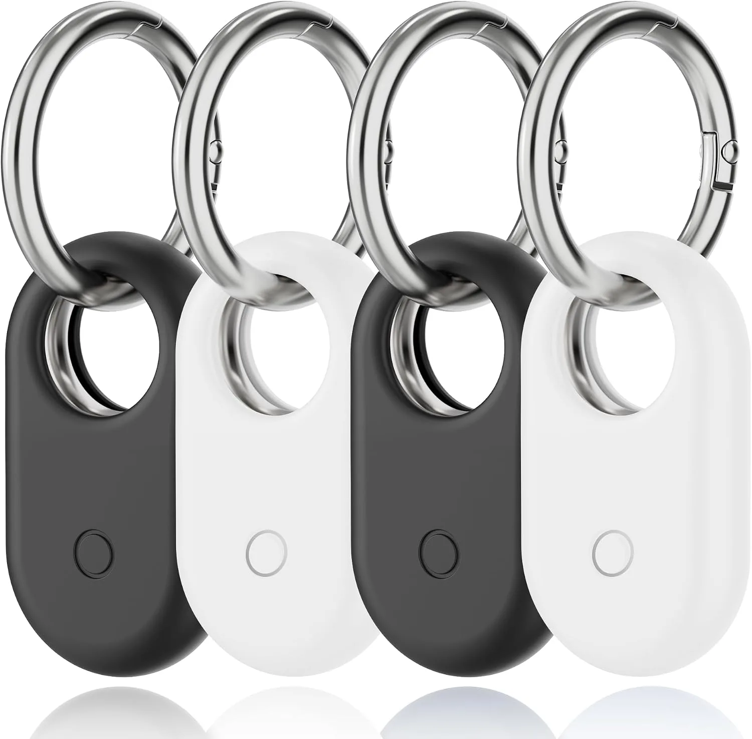 Funda para Samsung SmartTag2 Spomox silicona 4 unidades negro y blanco