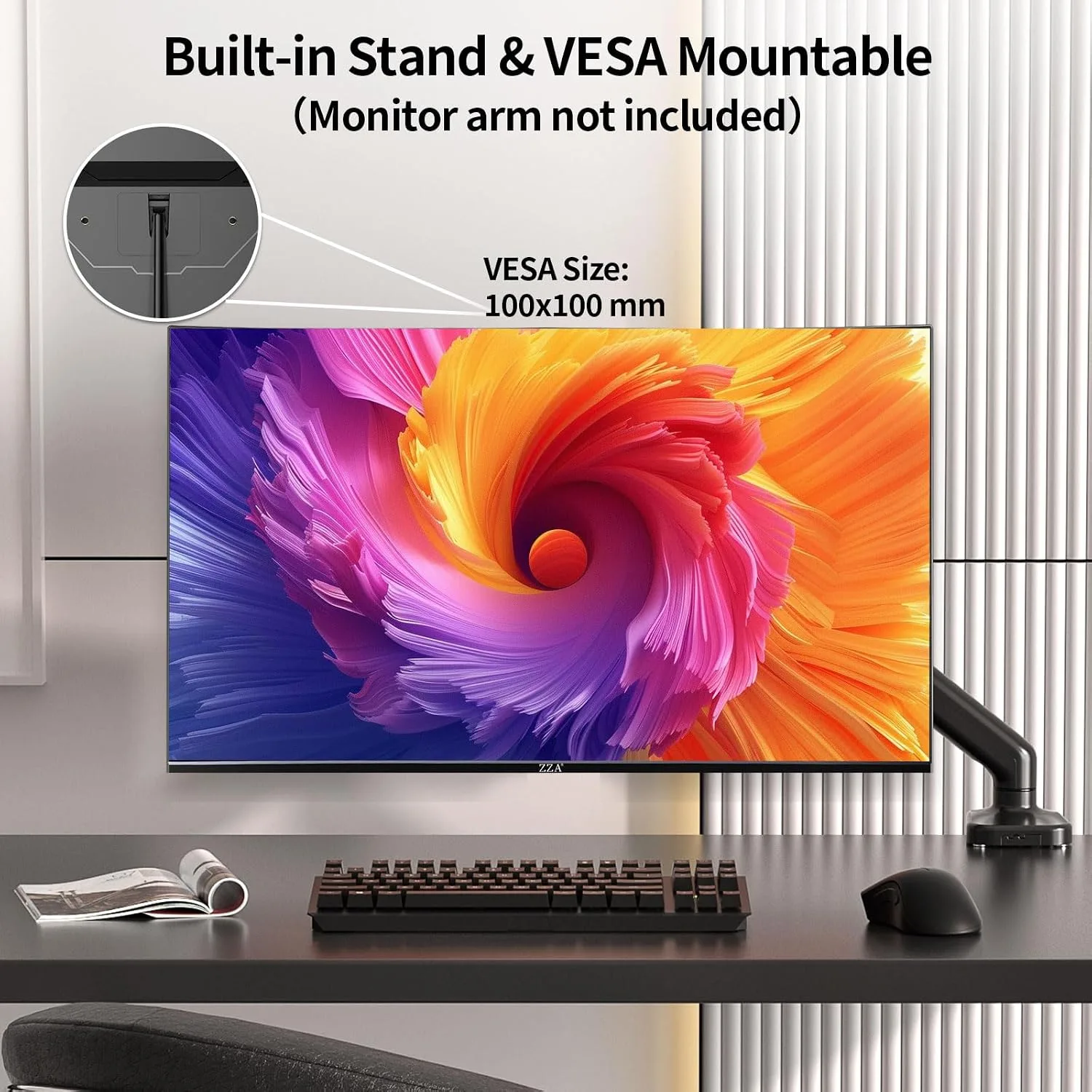 ZZA 32" 4K Gaming Monitor - UHD（3840 * 2160） 60Hz Computer Monitor, Immersive Gaming Experience with Refresh Rate, VA Panel, Adptsync Premium | HDR10 | 100% sRGB | 3840x2160