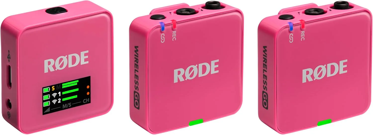 RØDE Wireless GO (Gen 3) Compact Wireless Microphone, 32-Bit Float, Pink