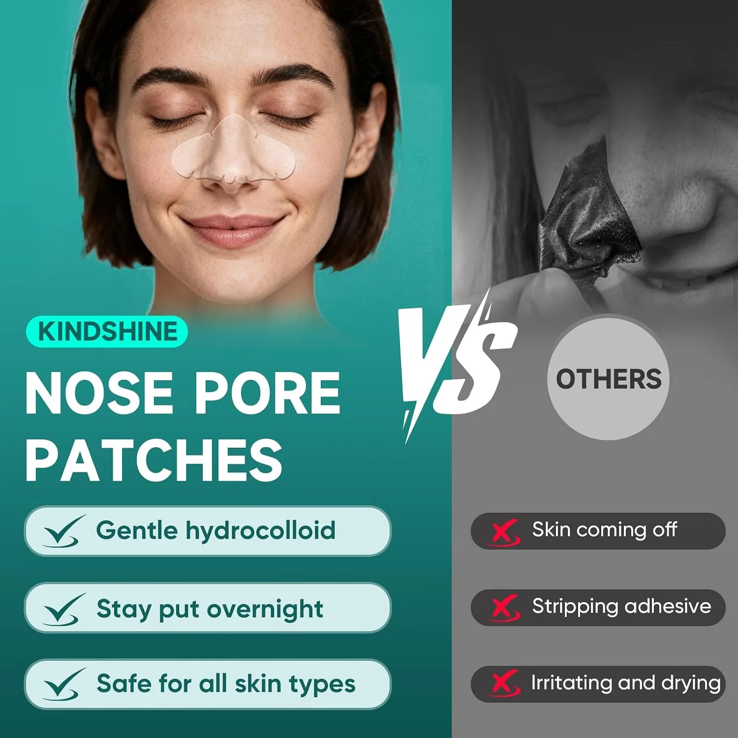 30 Count Hydrocolloid Nose Pore Patches