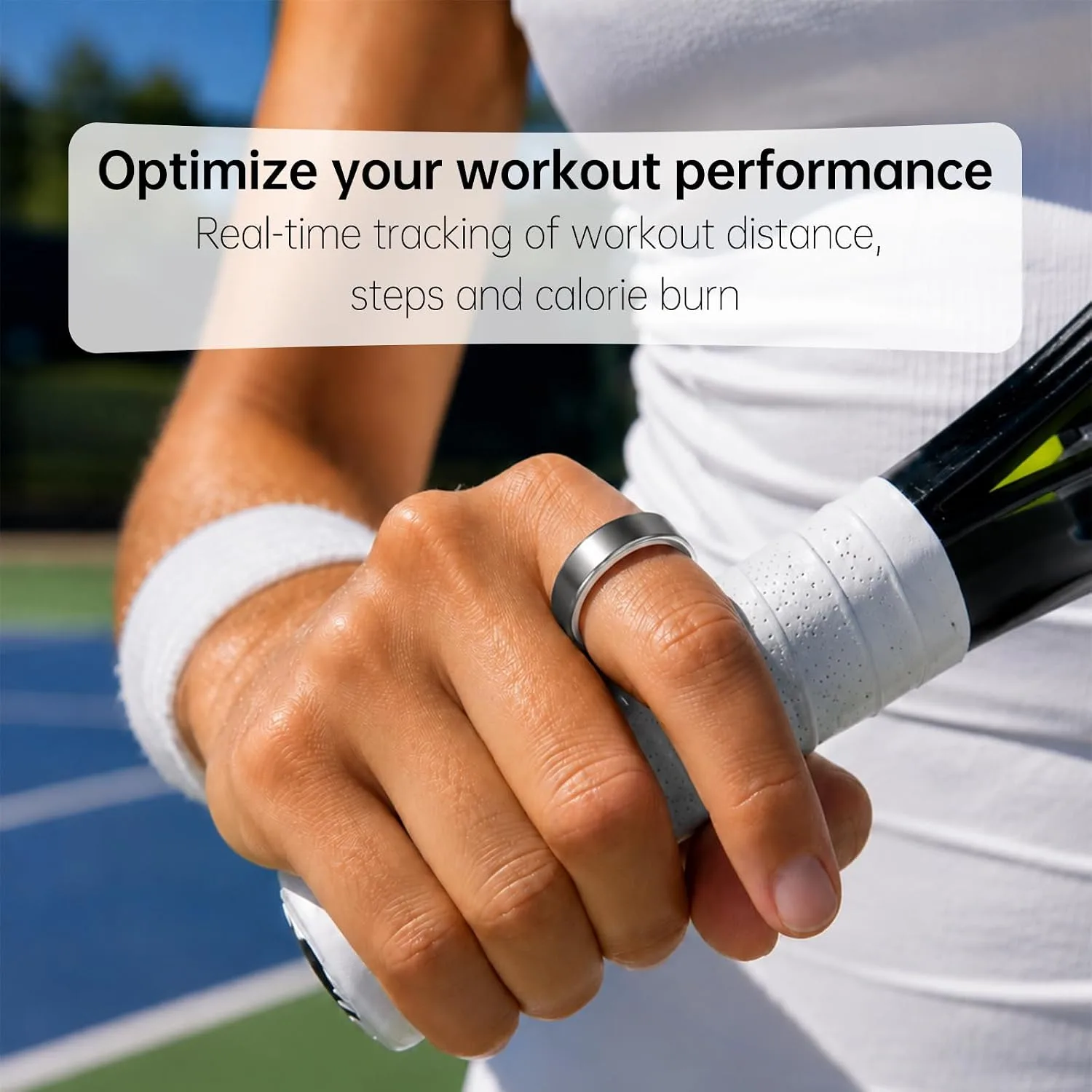 DAWEI Smart Ring Blood Oxygen Level Tracking Sleep Heart Rate