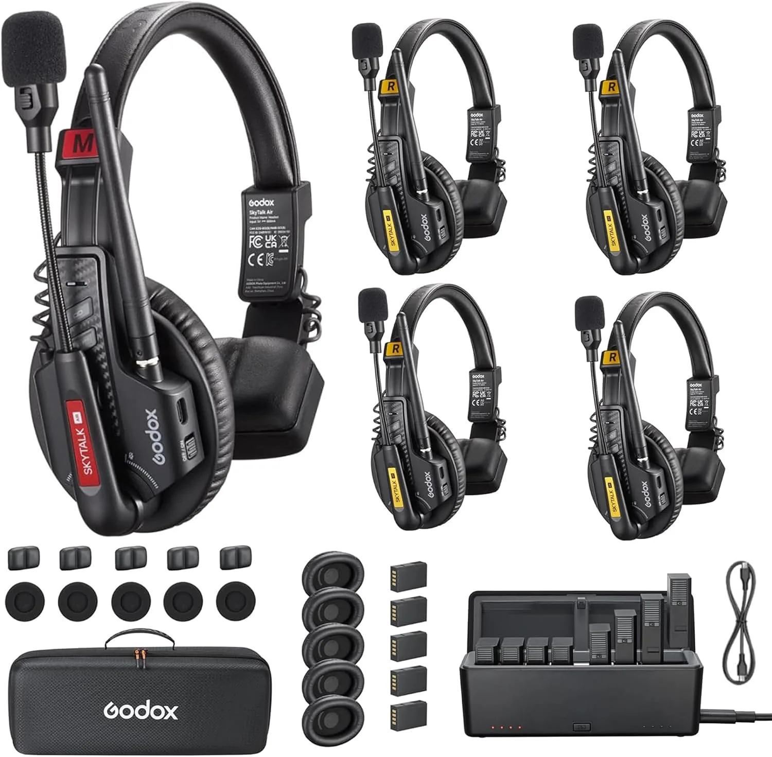 GODOX Skytalk Air 5S 2.4G Full-Duplex Wireless Intercom System(5 User)