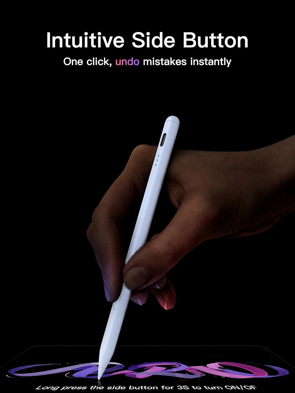 Stylus Pen for ipad 2018-2026, USB-C Fast Charging Pencil, Pixel-Perfect Tilt Sensitivity for iPad 11/10/9/8/7/6/A16, iPad mini 7/6/5, iPad Air M4/3/2 11"/13"/5/4/3, iPad Pro M5/4 13"/12.9″/11″ Blue