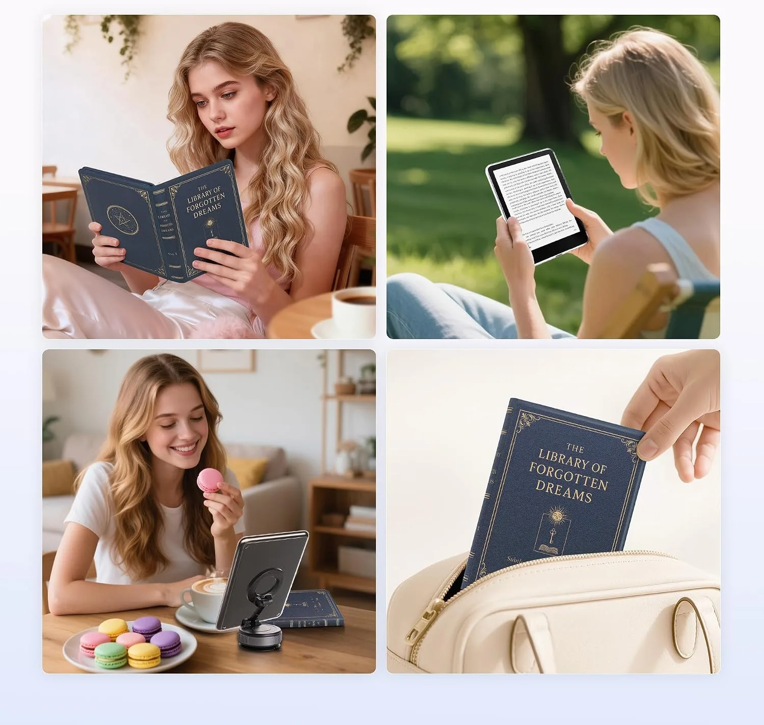 Magnetic Book Cover Case for 7'' Kindle Paperwhite & Colorsoft