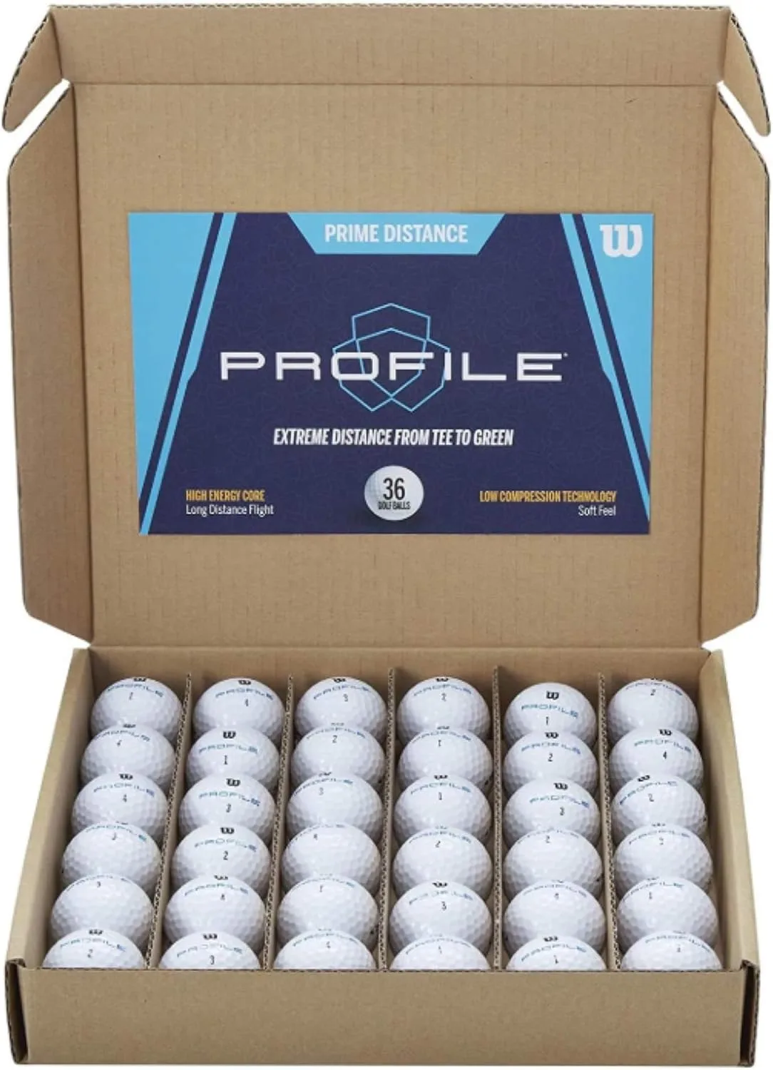WILSON Profile Distance Golf Balls 36 Pack