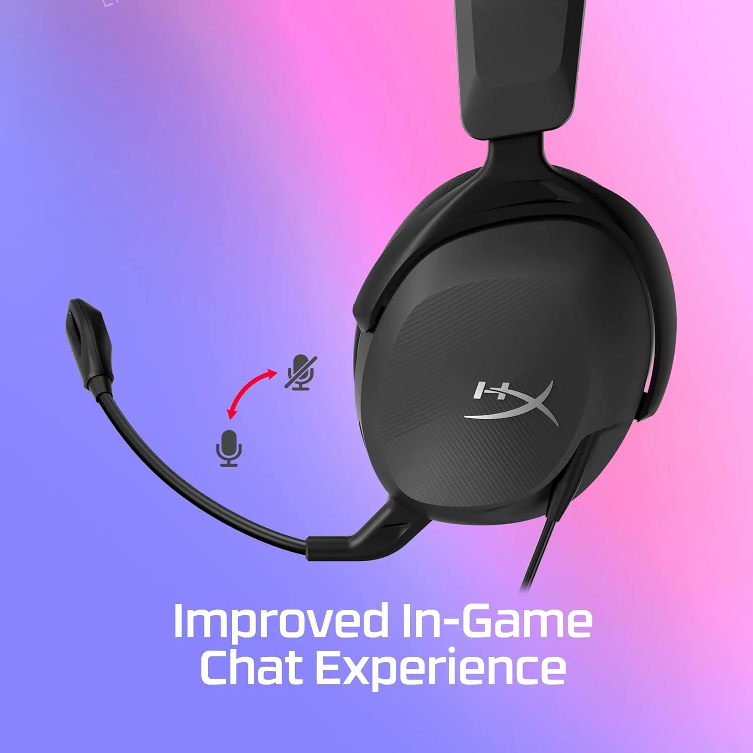 HyperX Cloud Stinger 2 Core – PC Gaming Headset, Lightweight Over-Ear Headset with mic, Swivel-to-Mute mic Function, DTS Headphone:X Spatial Audio, 40mm Drivers,Black