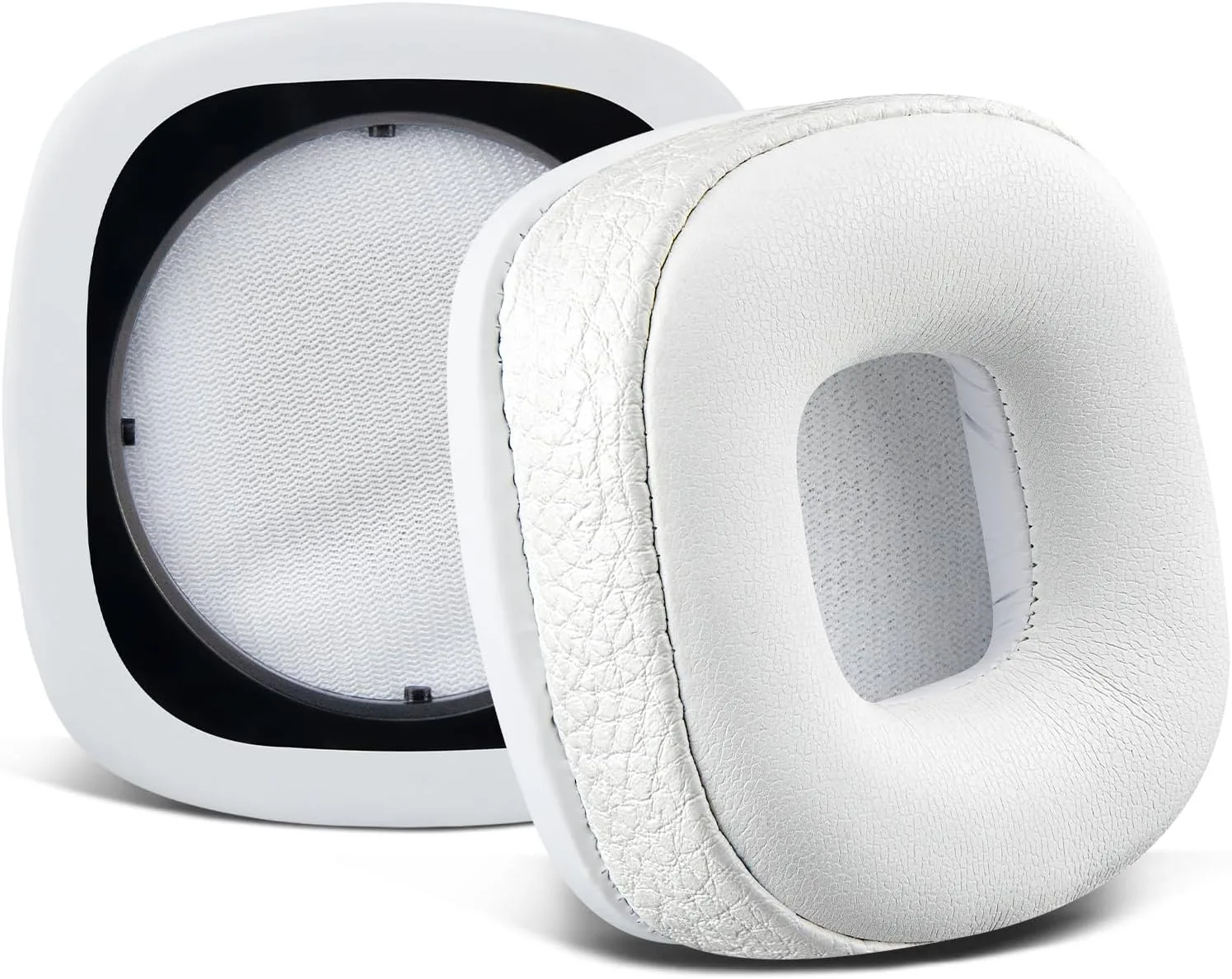 SOULWIT Replacement Ear Pads Cushions for Marshall Major I/II/III/IV Wireless/Wired Headphones, for Marshall Major 1/2/3/4 Headset, Earpads with Soft Protein Leather - White