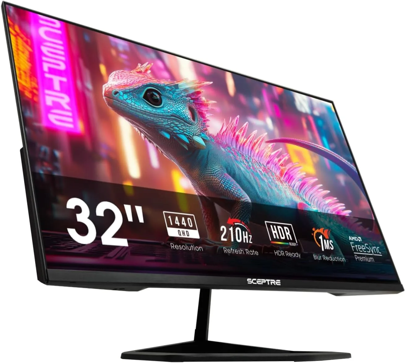 New! Sceptre 24-inch Prime Gaming Monitor DisplayPort x2 165Hz HDMI x2 165Hz Build-in Speakers, Machine Black 2027 (E248B-FW165T Series)